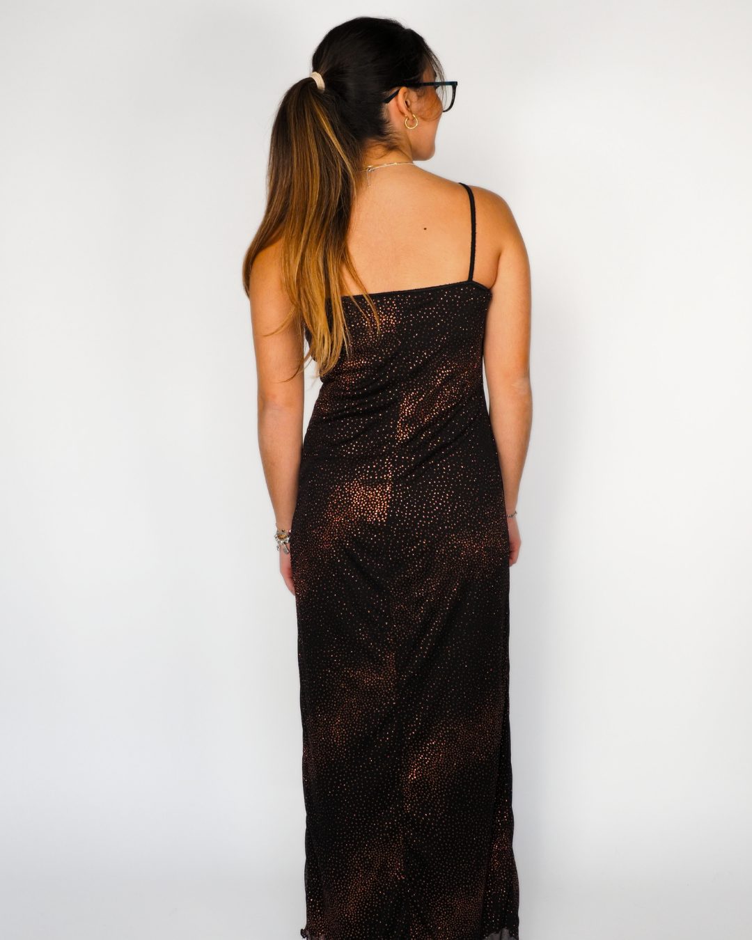 Black Shimmer Bodycon Maxi Dress – Kaleidoscope