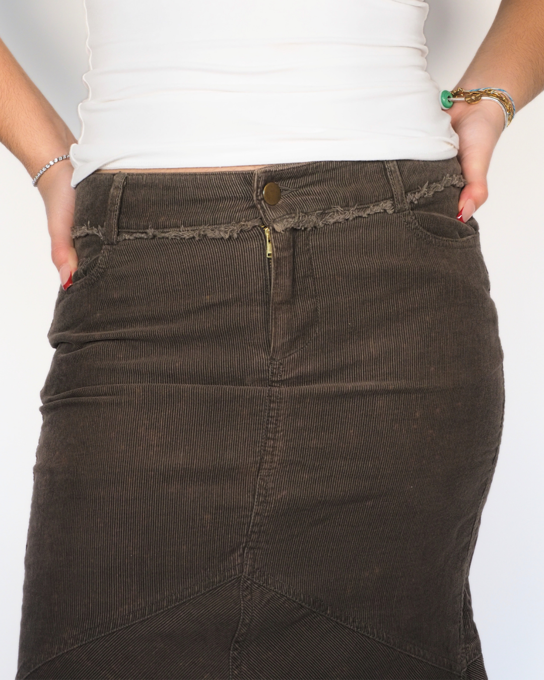 Brown Corduroy Midi Skirt – Stef in Time