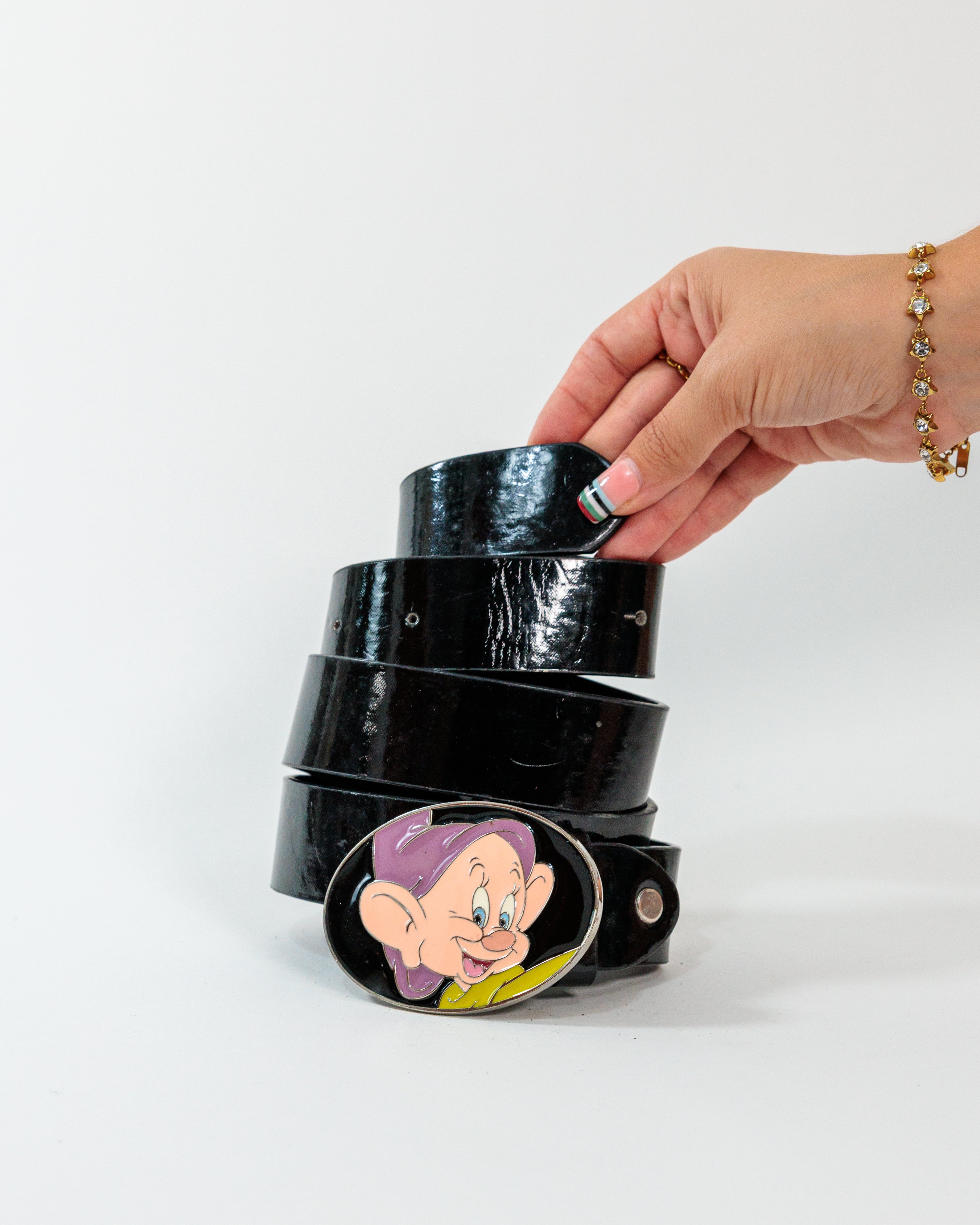 Black Dopey Character Buckle Belt