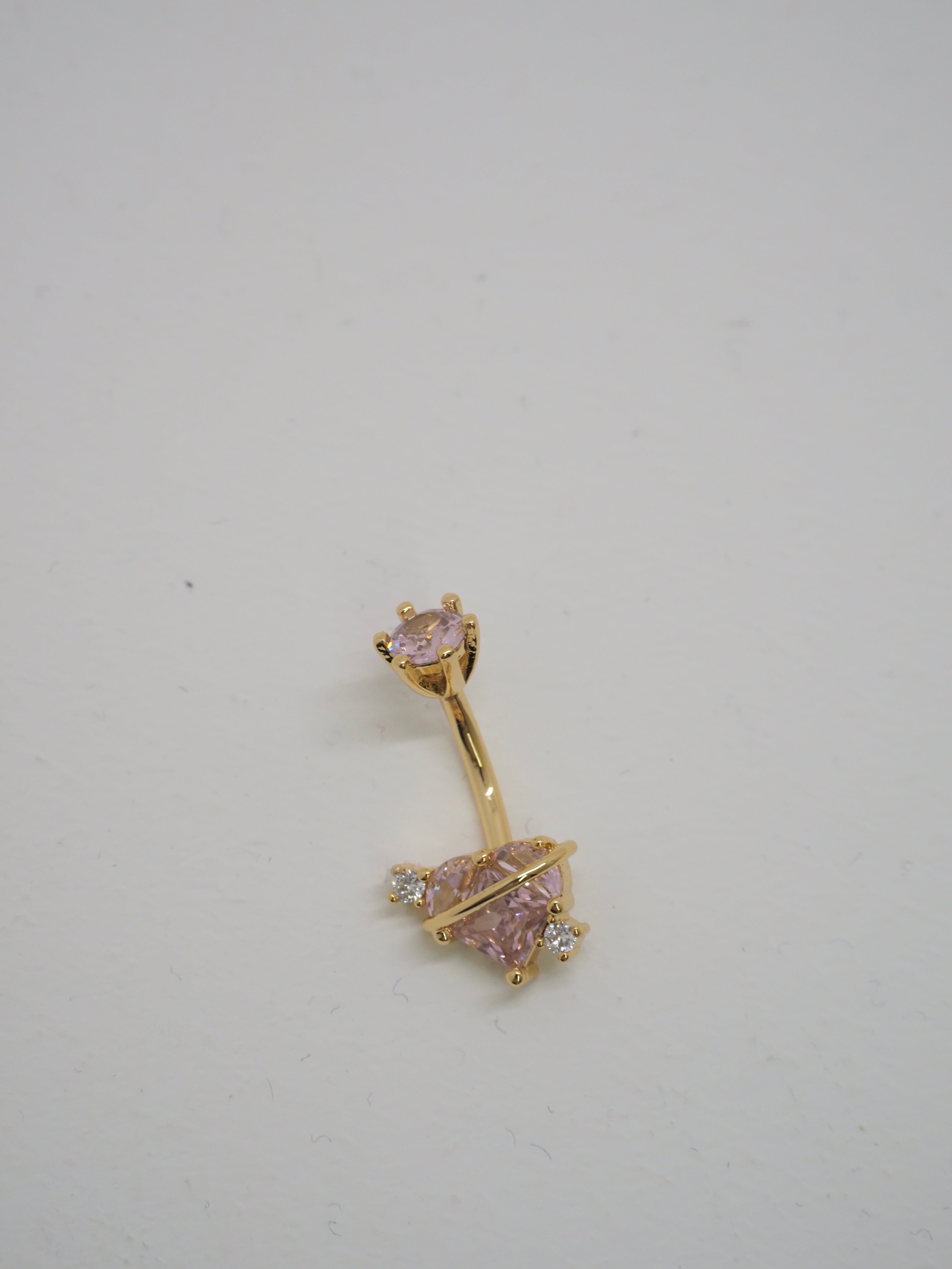 Vaelira Pink Crystal Belly Ring