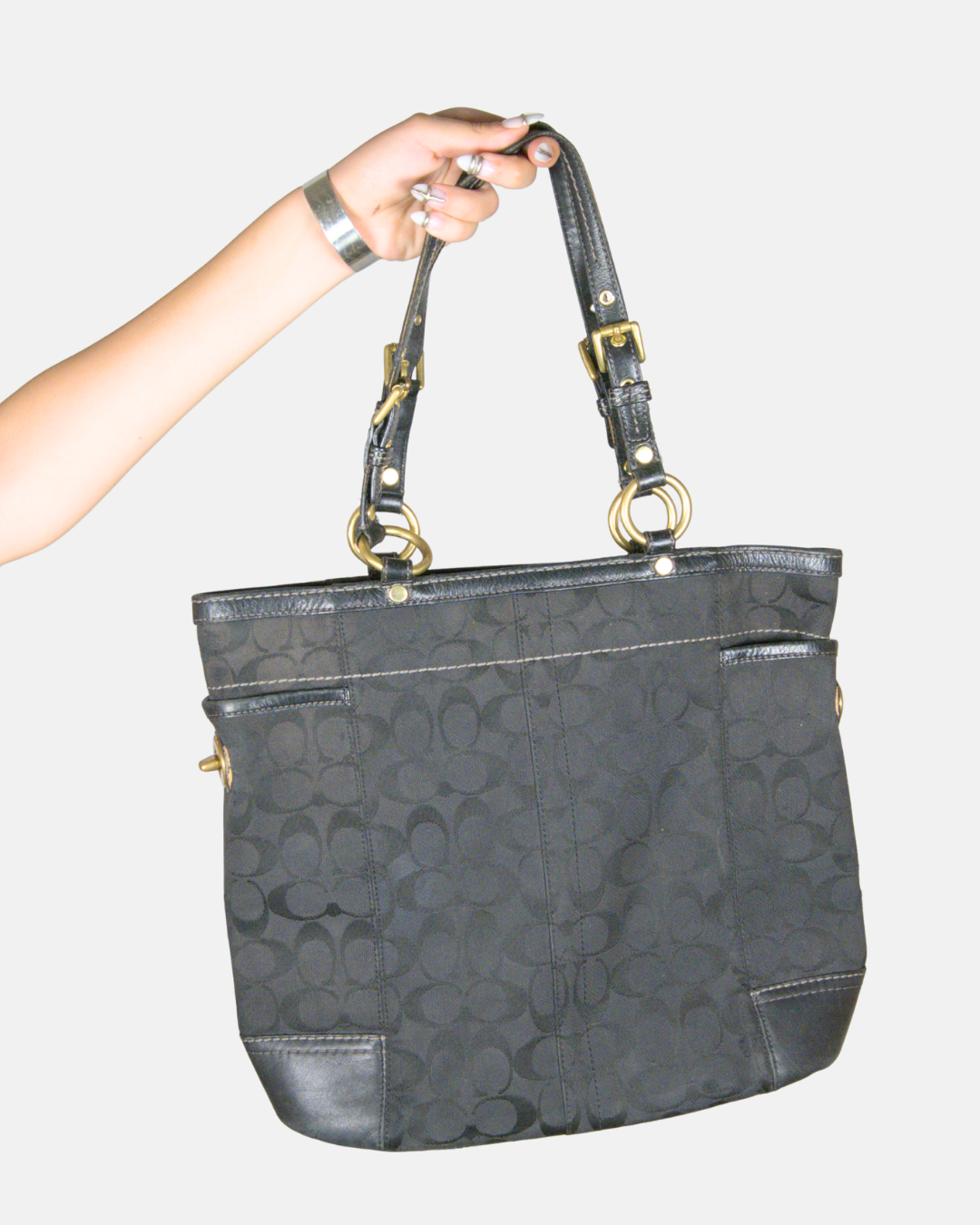 Coach Signature Jacquard Shoulder Tote
