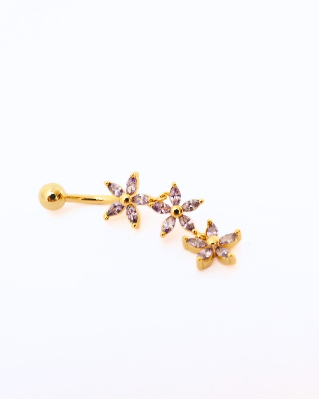 The Orla Belly Ring in Lilac