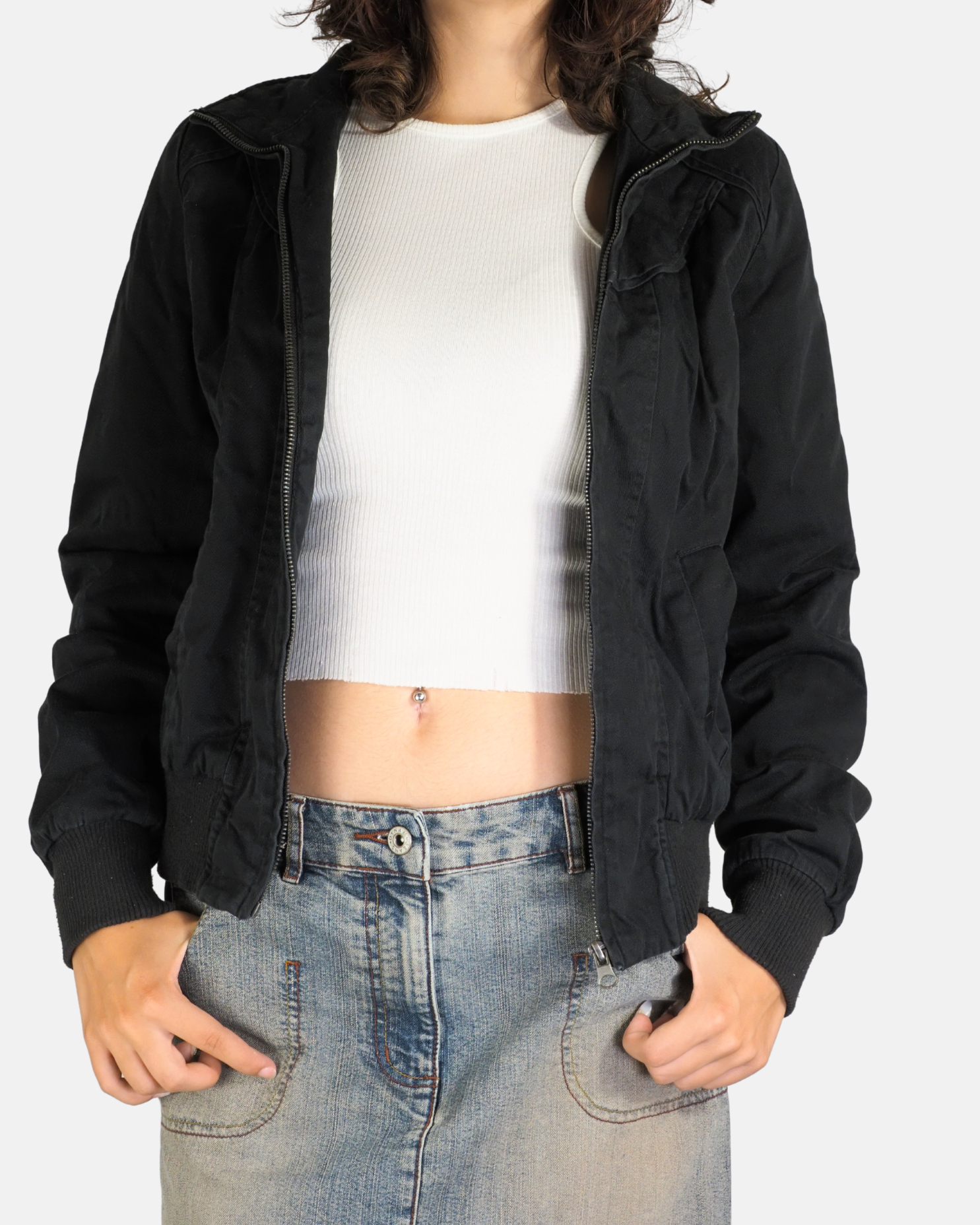 Black Utility Bomber Jacket - XDYE