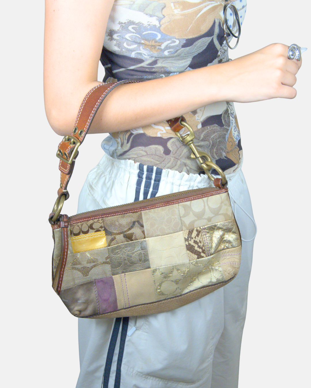 Coach Patchwork Signature Wristlet