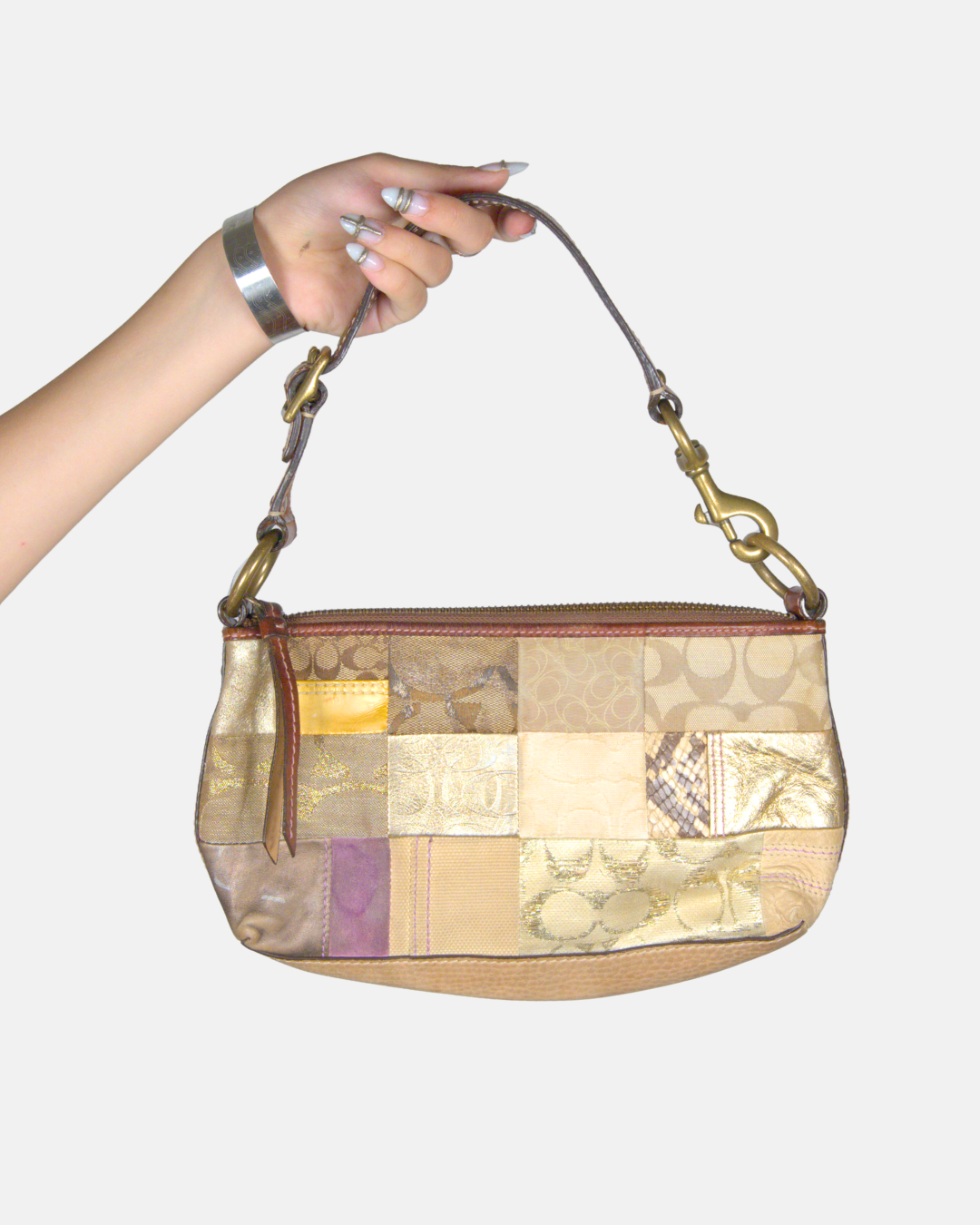 Coach Patchwork Signature Wristlet