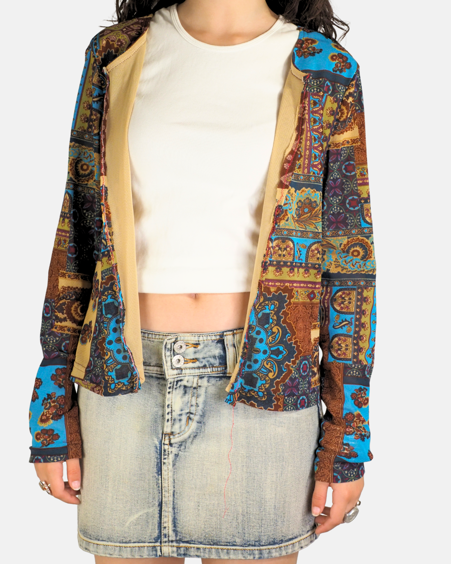 Patchwork Paisley Patwork Cardigan - Nienhaus