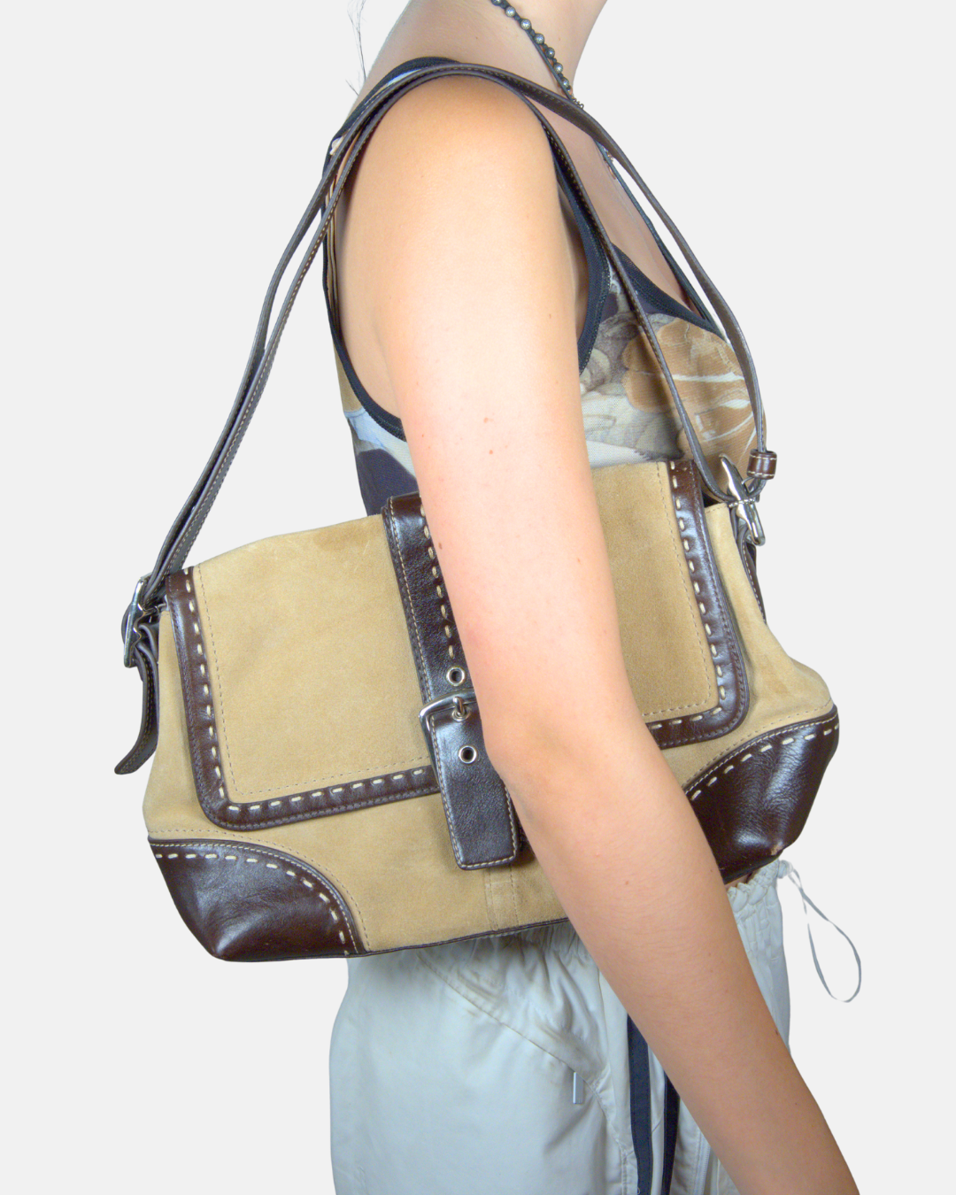 Coach Bleecker Suede Flap Crossbody