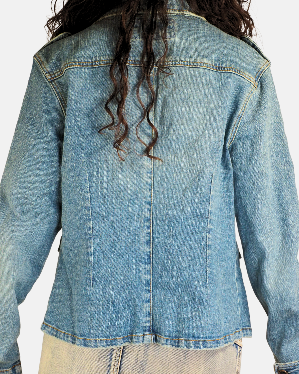 Light Wash Denim Safari Jacket - Star Jeans