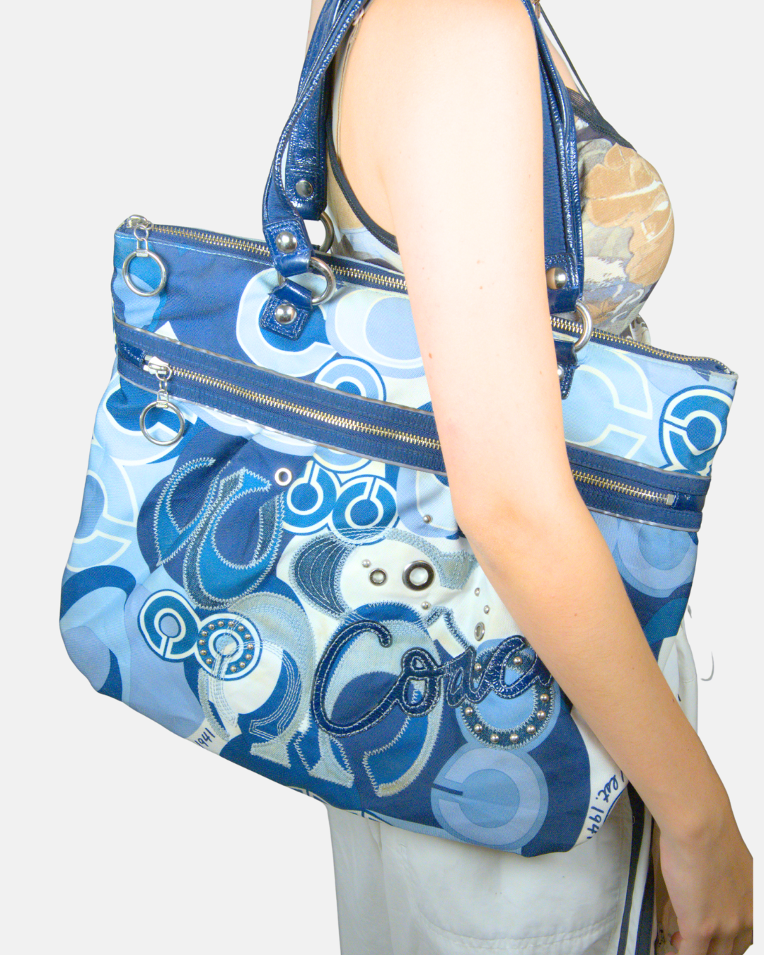 Coach Poppy Pop Signature Glam Tote