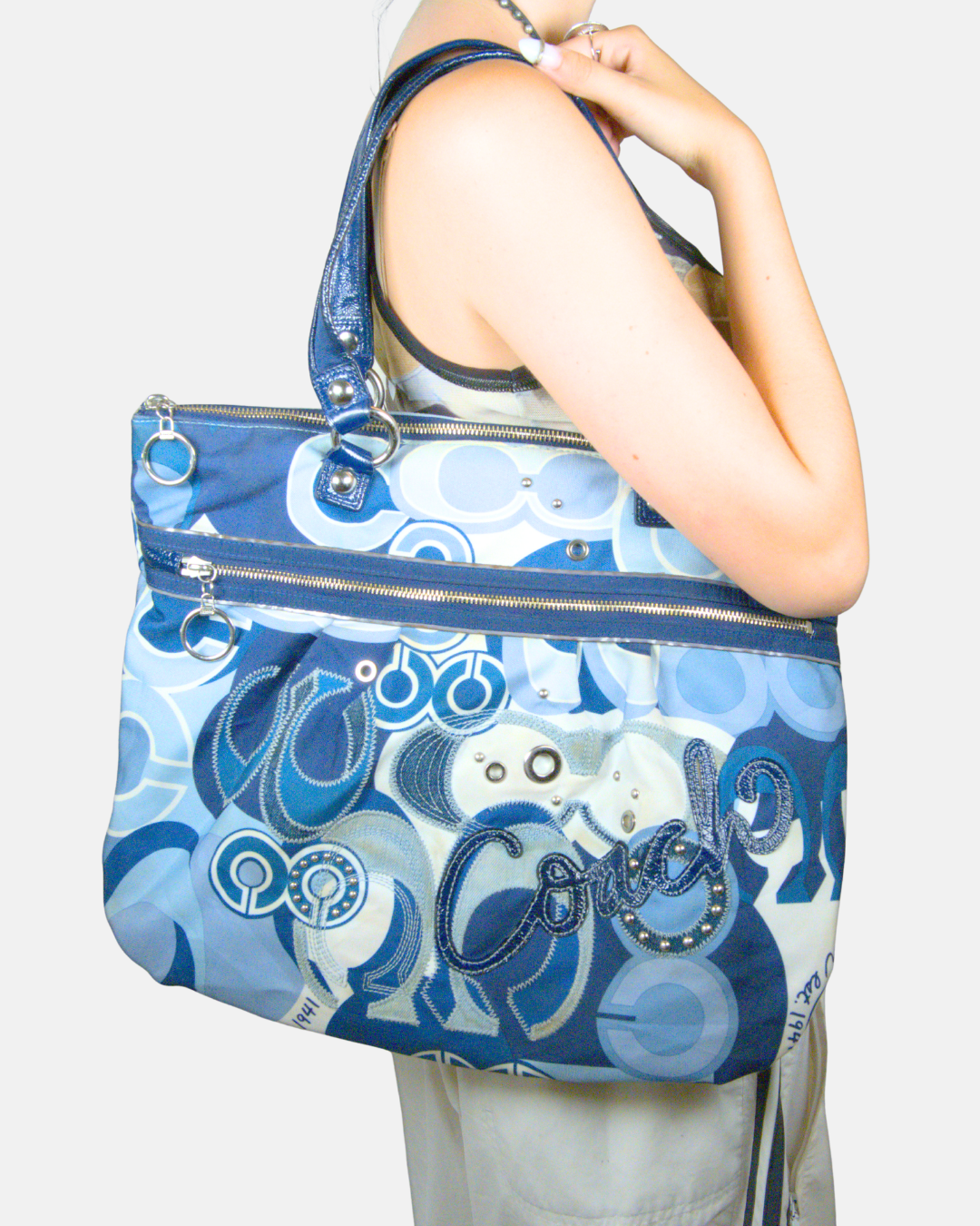 Coach Poppy Pop Signature Glam Tote