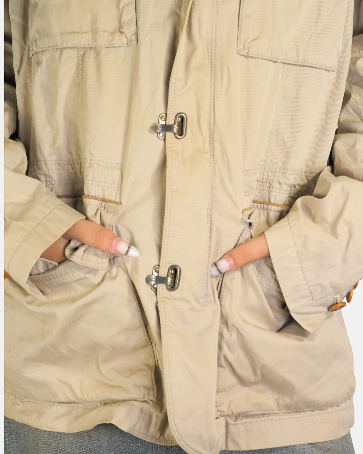 Beige Utility Safari Jacket - Massimo Dutti
