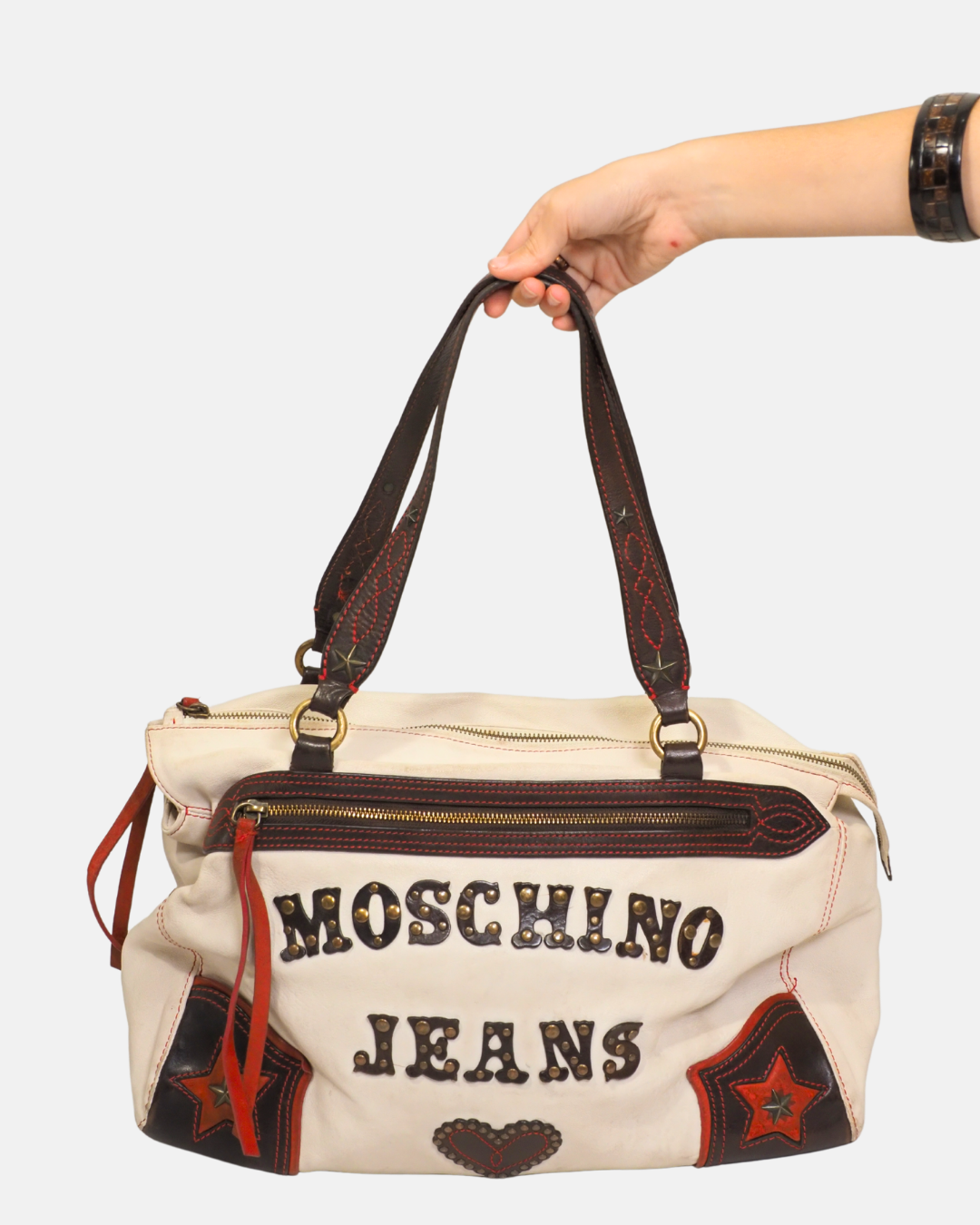 Vintage Moschino Jeans Y2K Western Star & Heart Bag