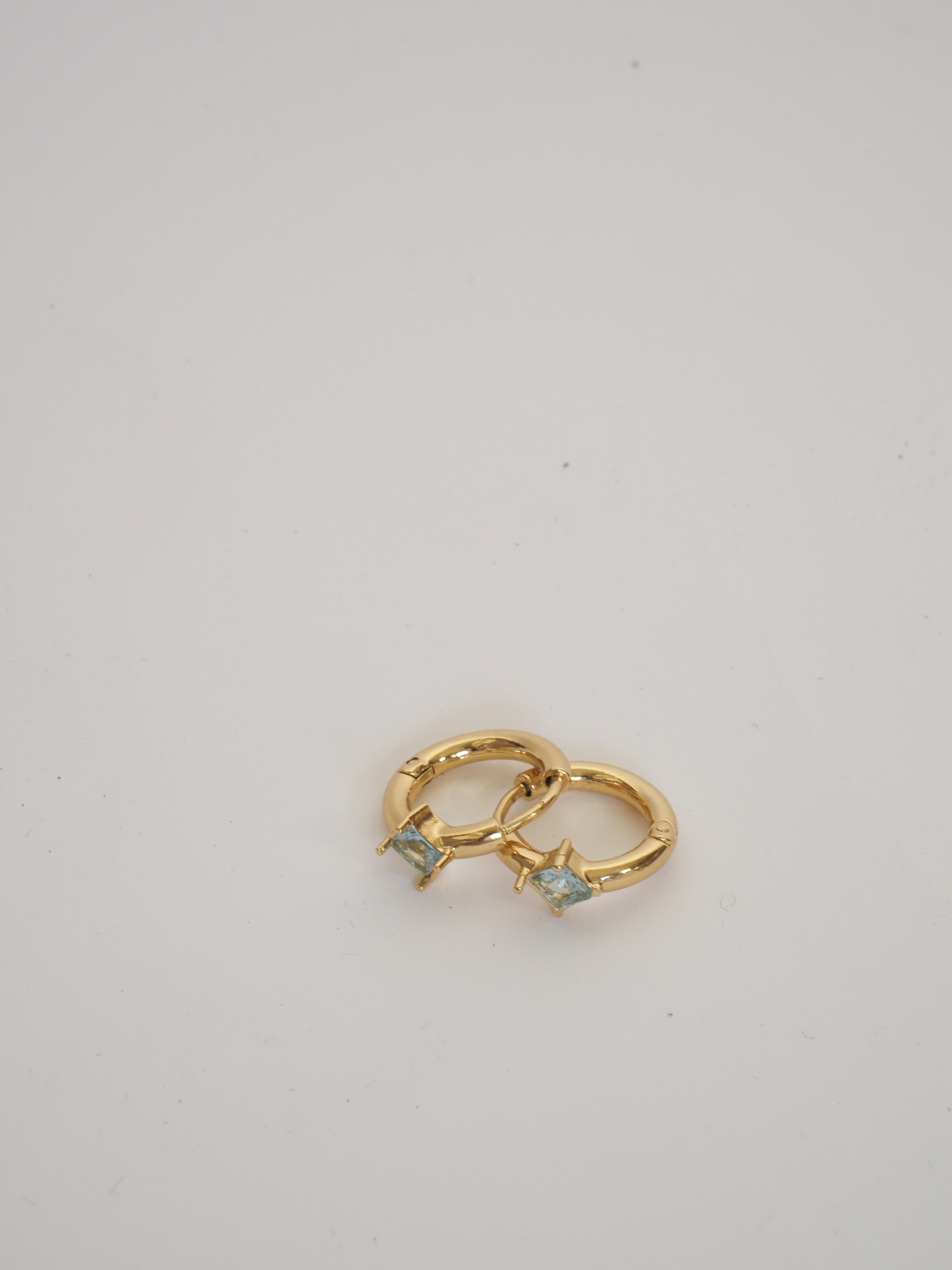 The Seren Aqua Hoop Earrings