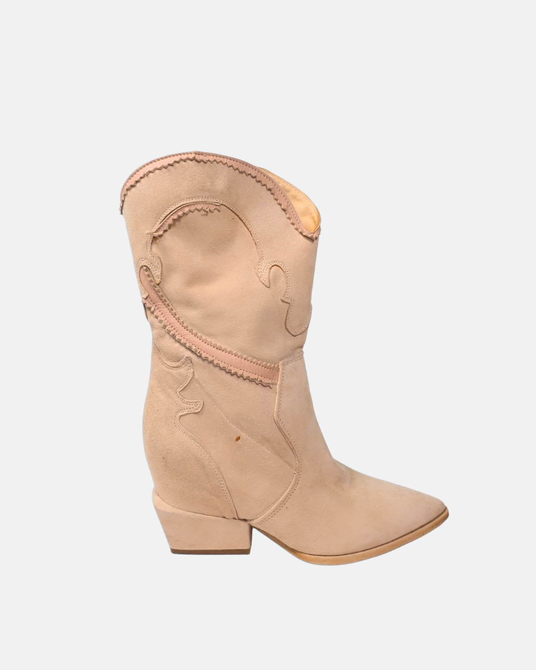 Cutesy white and pink cowboy boots