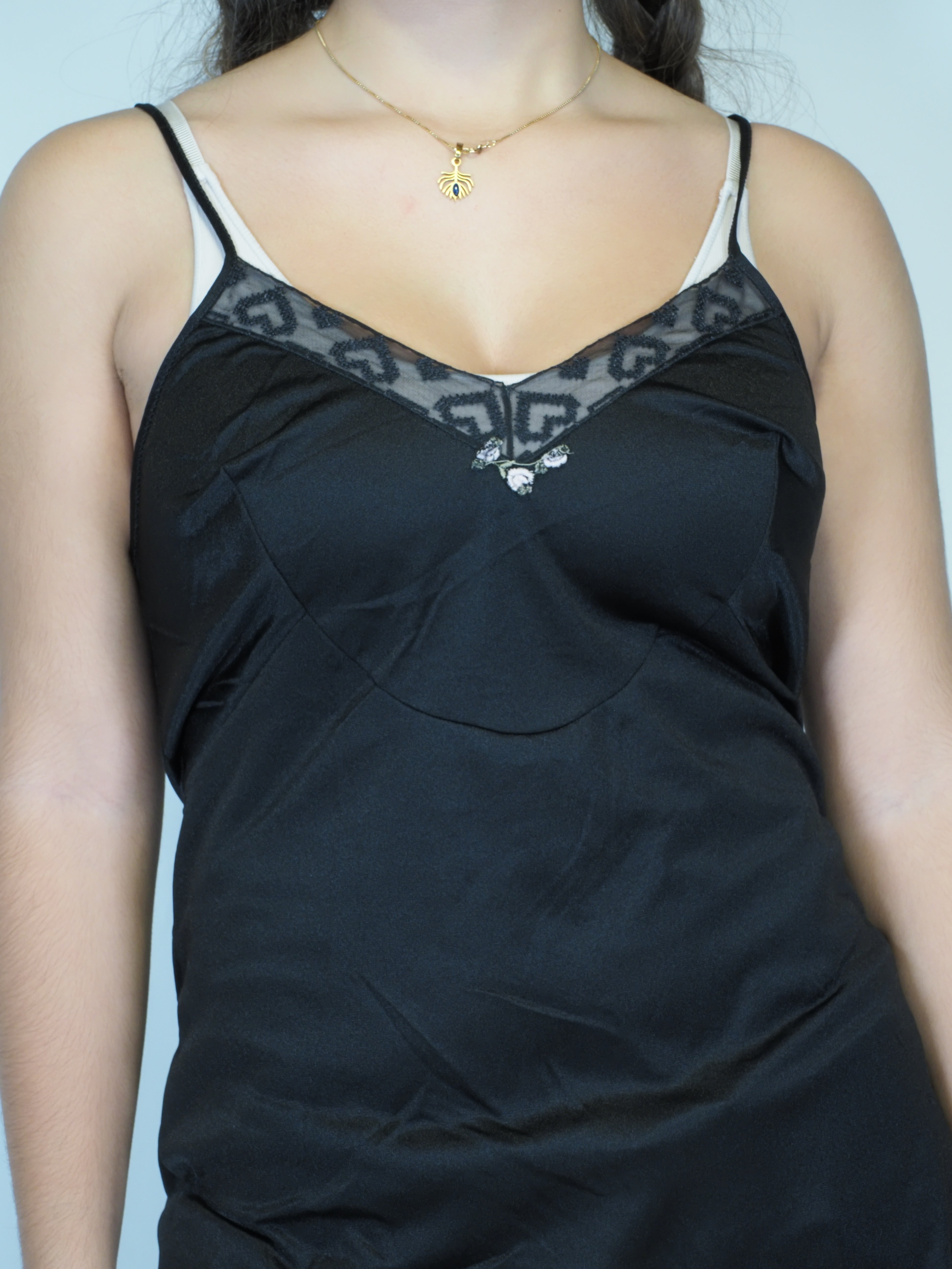 Black Lace Trim Cami