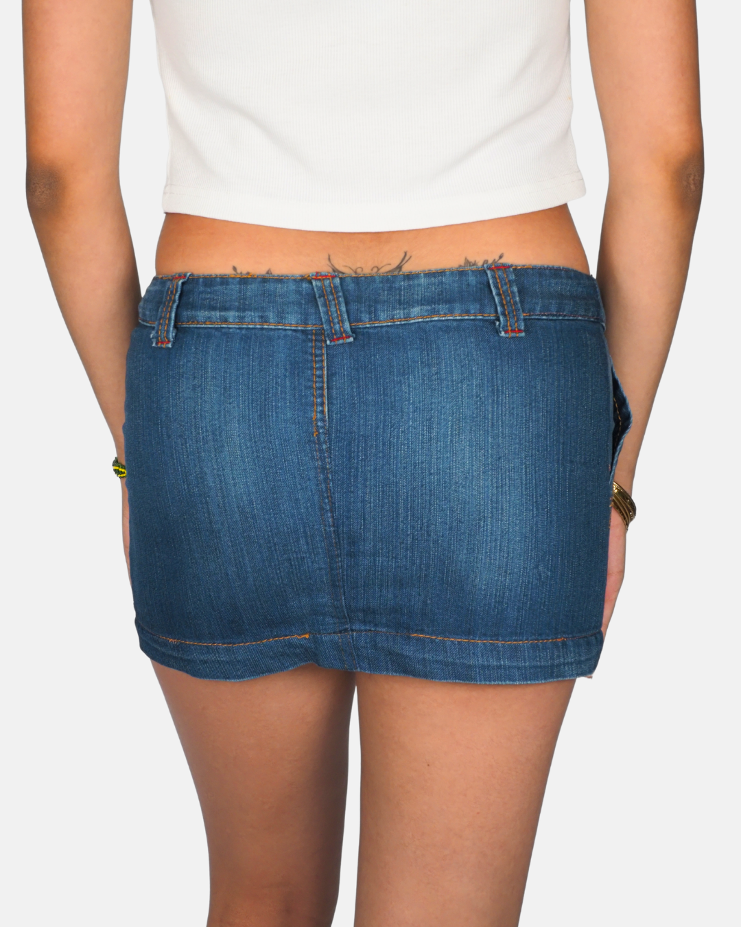 Y2K Low Rise Denim Micro Mini Skirt by Killah Heavy Duty