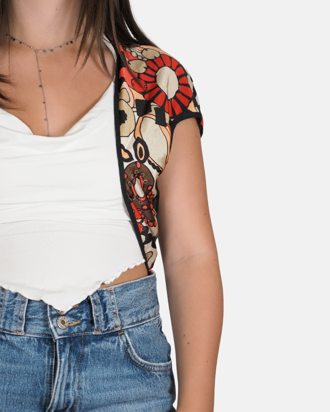 Retro Floral Cropped Bolero