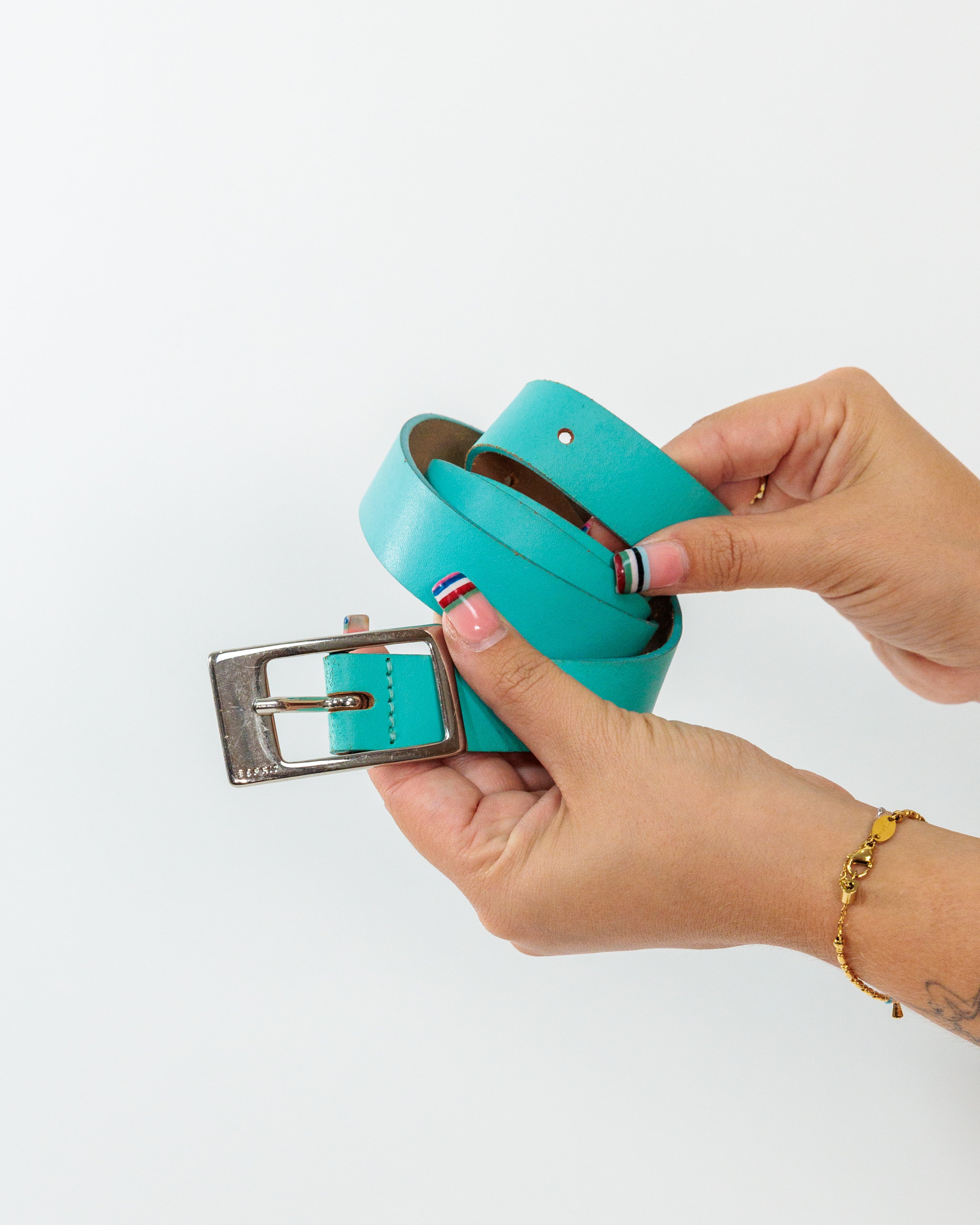 Turquoise Wide Buckle Belt