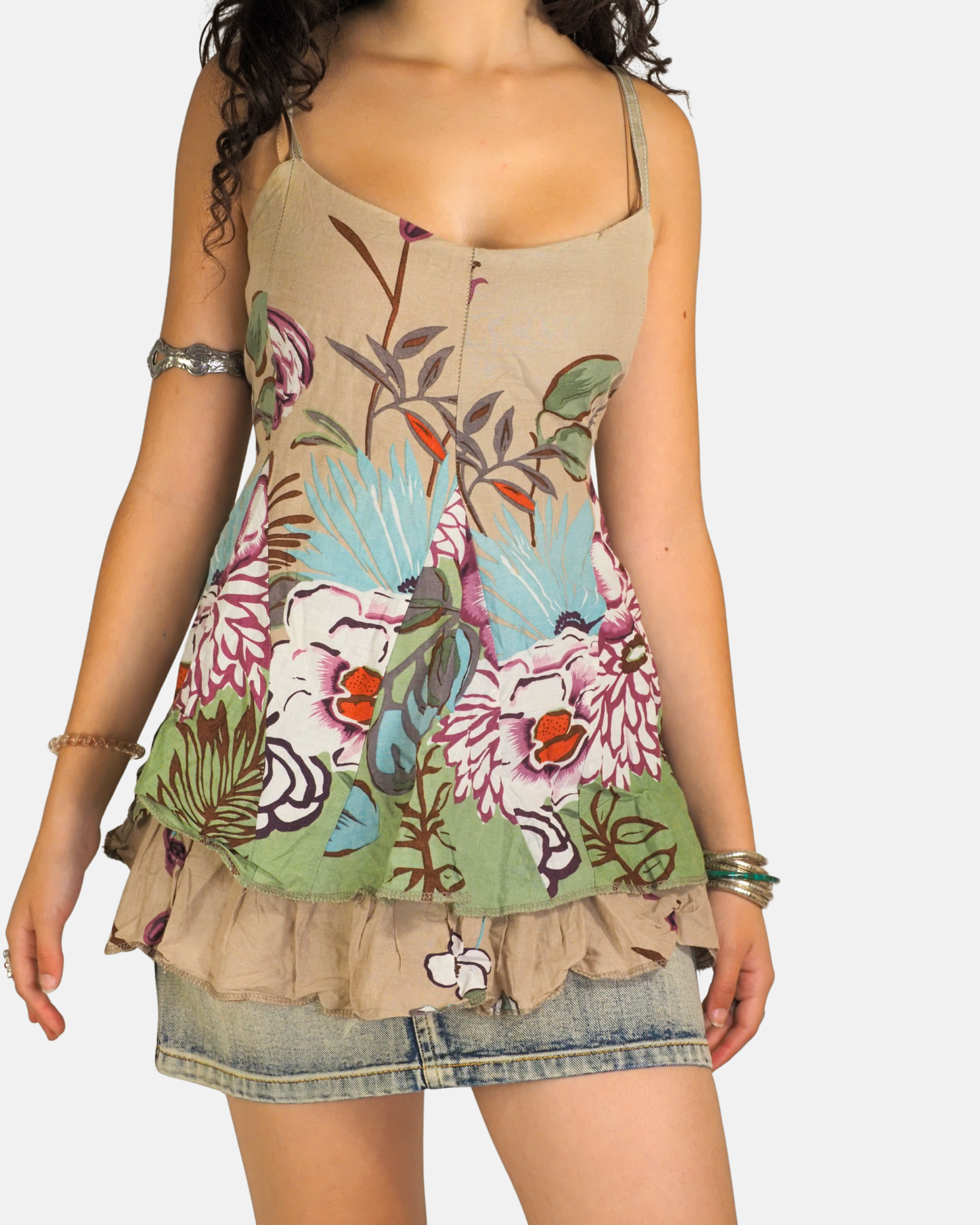 Floral Ruffle Babydoll Cami Top - Sensations