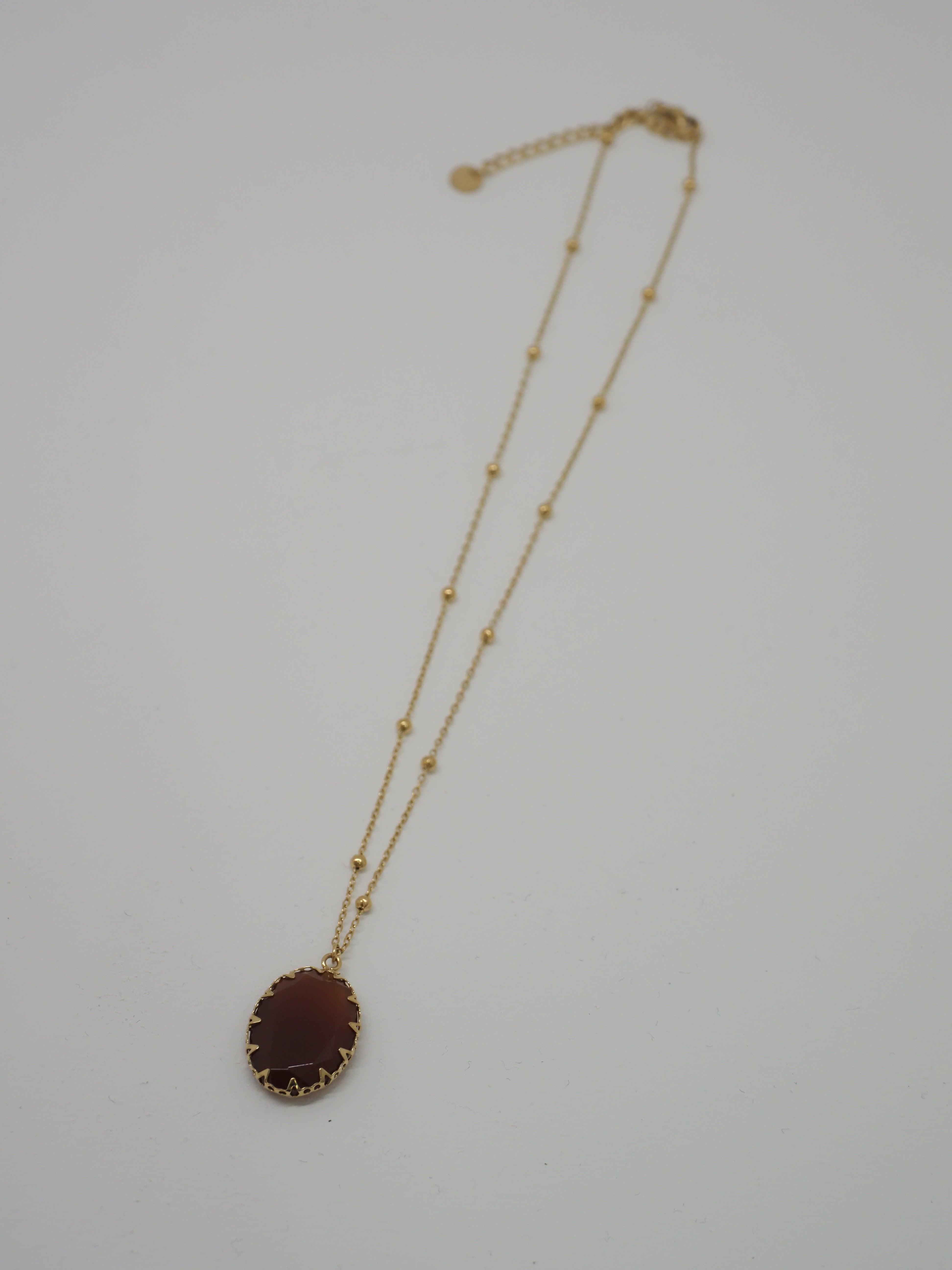 Morvella Amber Pendant Necklace