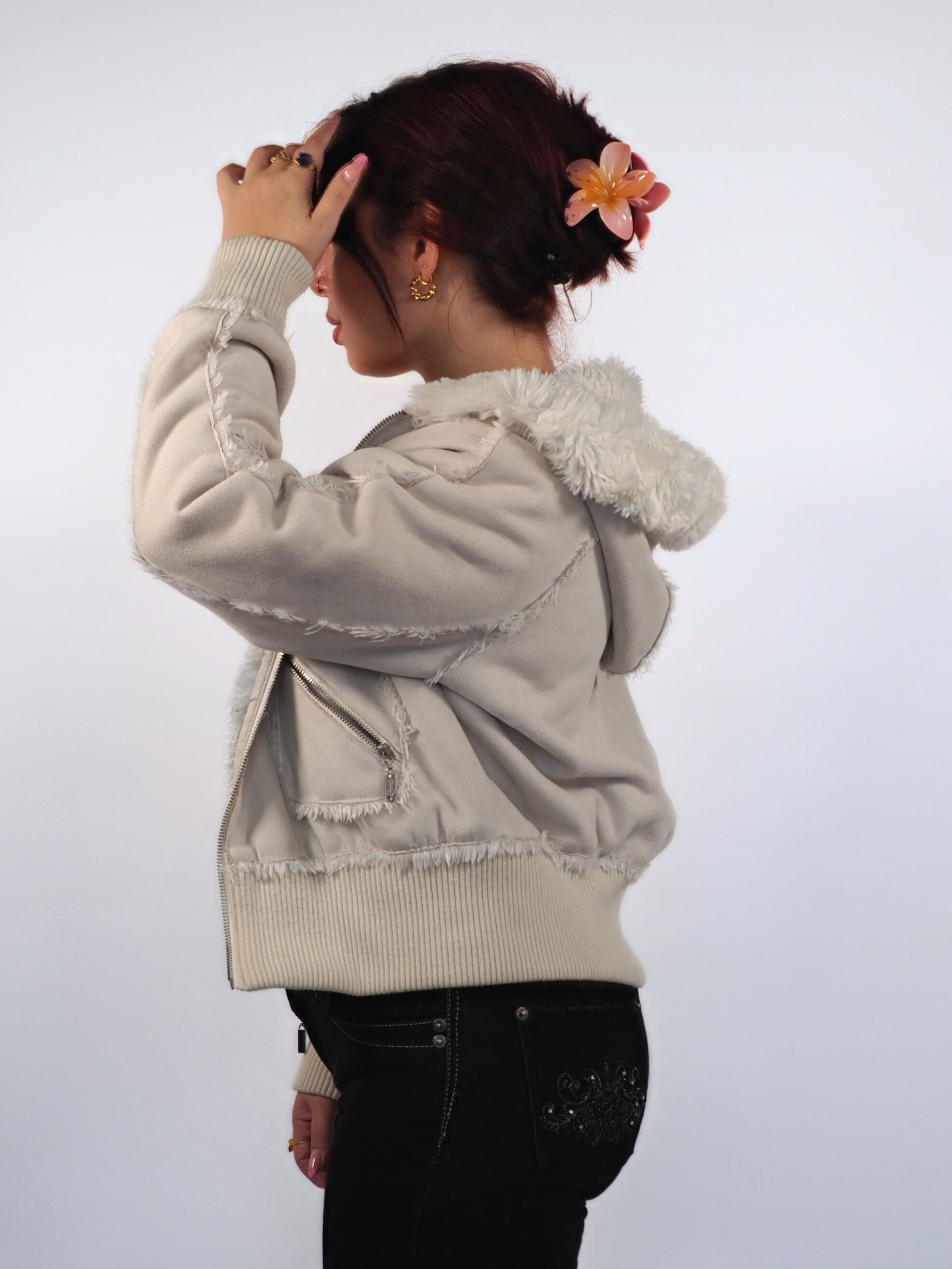 Sweet Little Vintage Candie’s 1981 Faux Fur Bomber Jacket