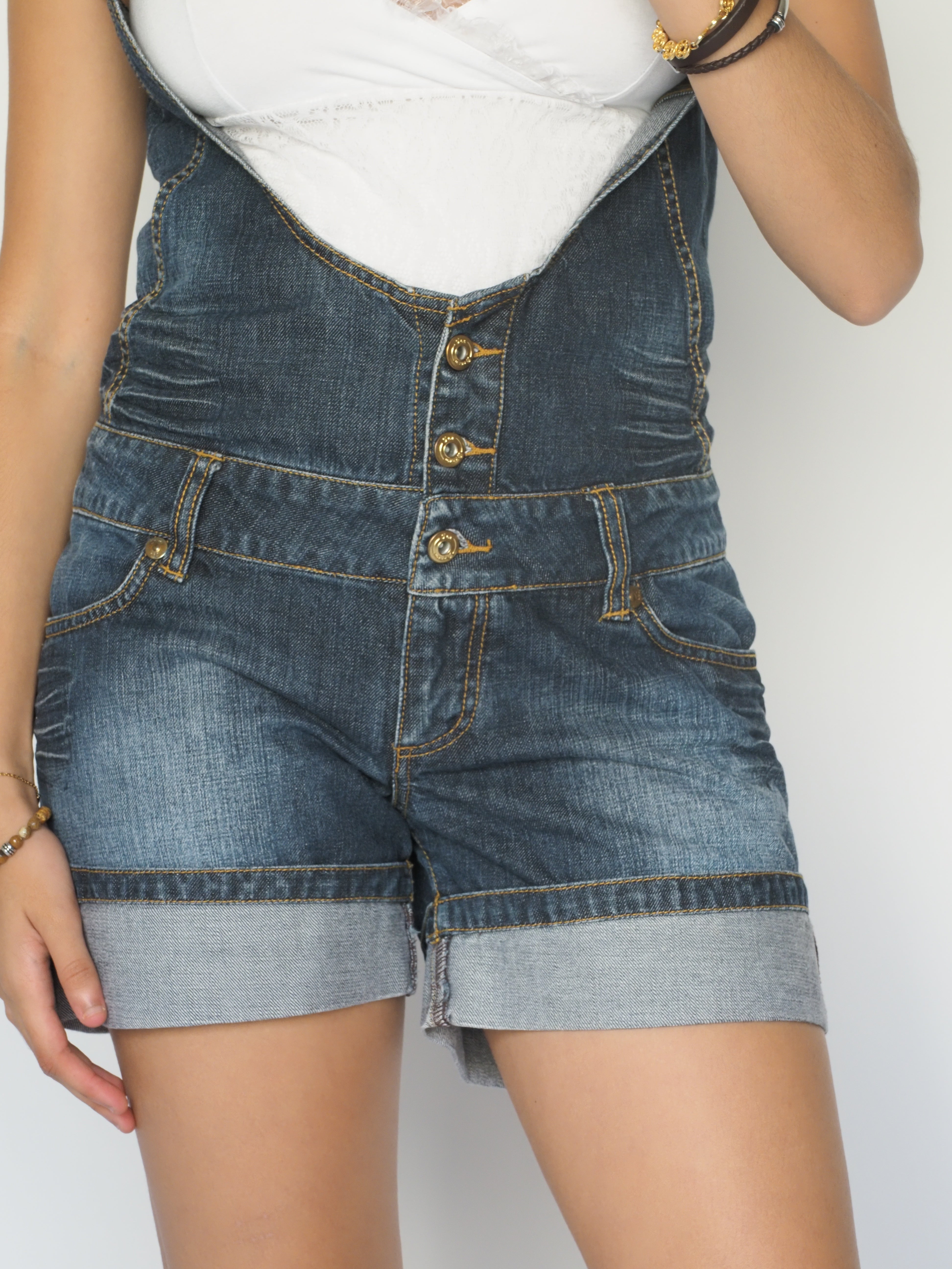 Y2K Denim Short Overalls – TRN Denim