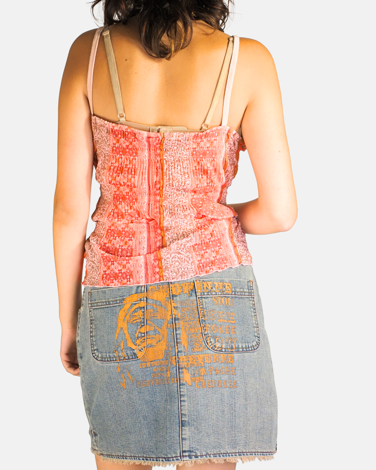 Peach Paisley Cami Top - Saix