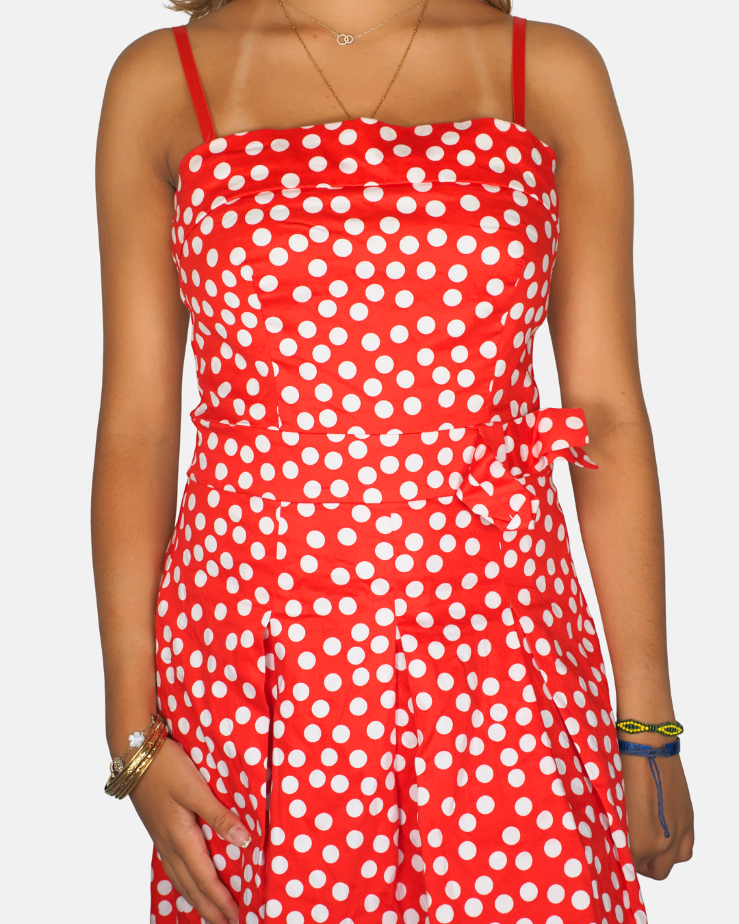 Orsay Red & White Polka Dot Fit & Flare Dress