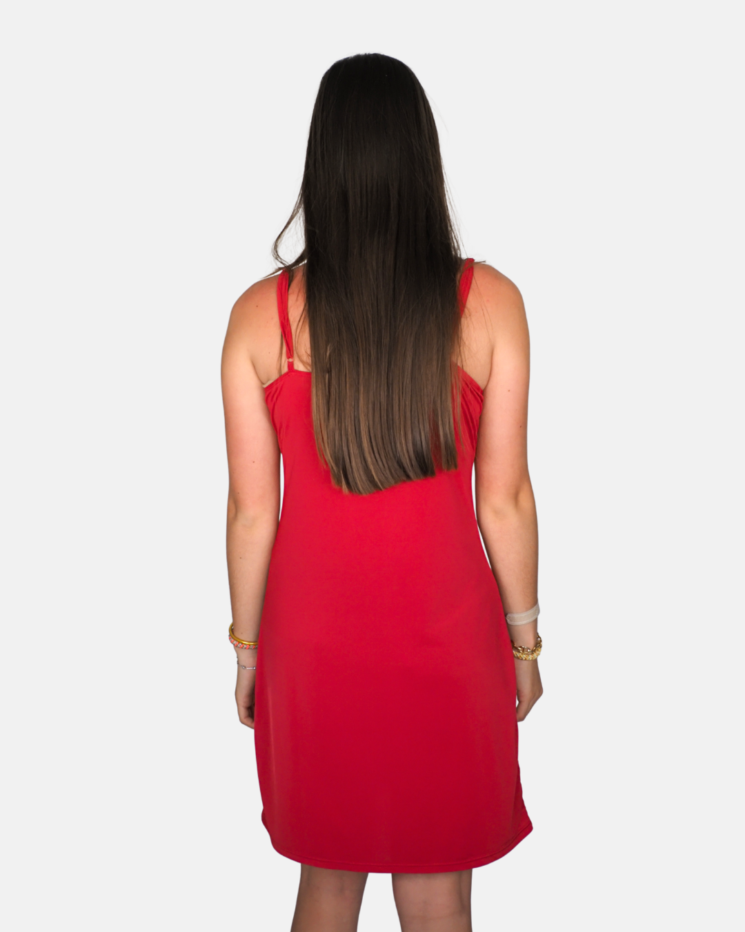 Red Sleeveless Bodycon Mini Dress by Miss Triumph