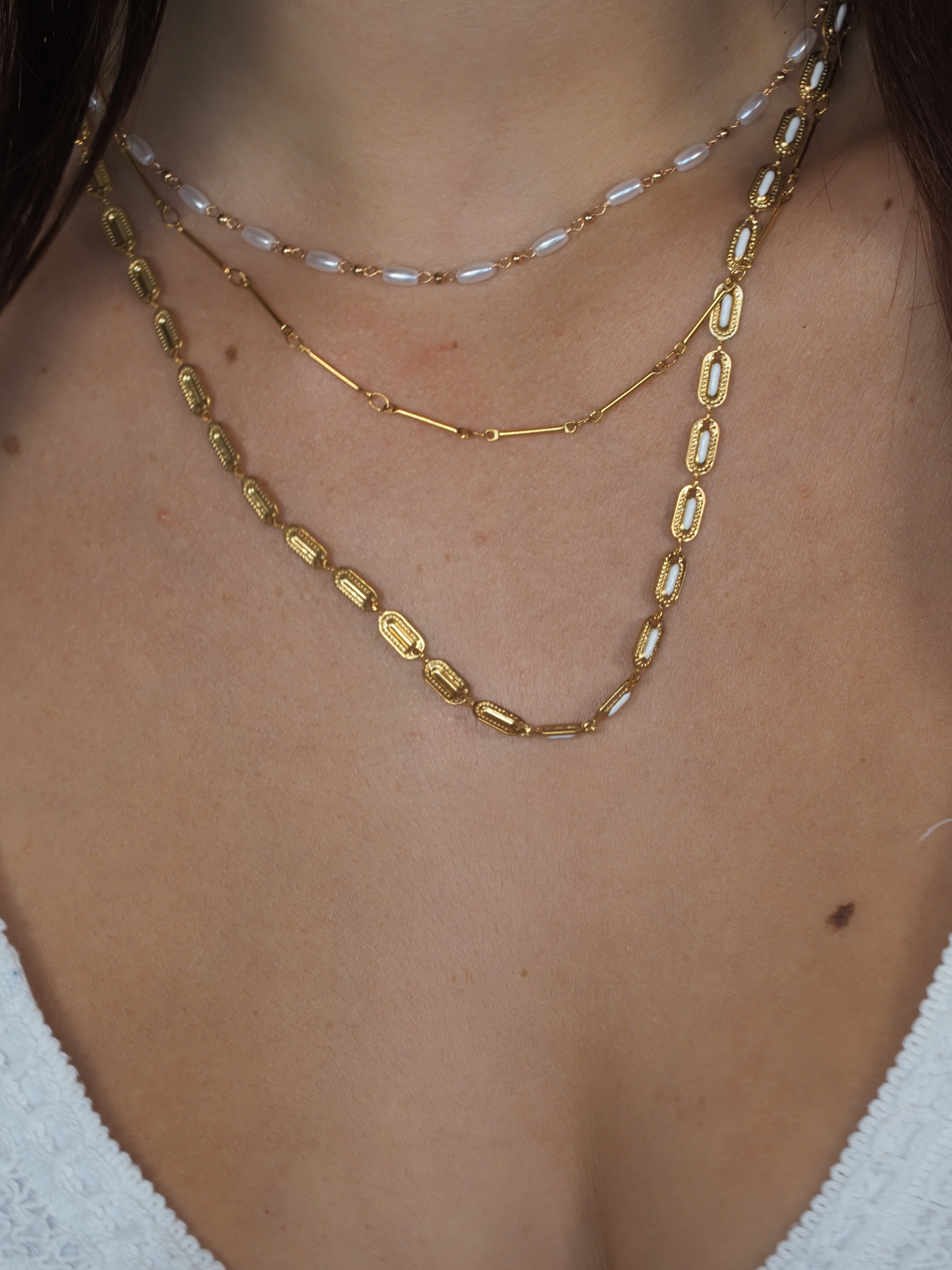 The Rosetta Layered Pearl Necklace Set