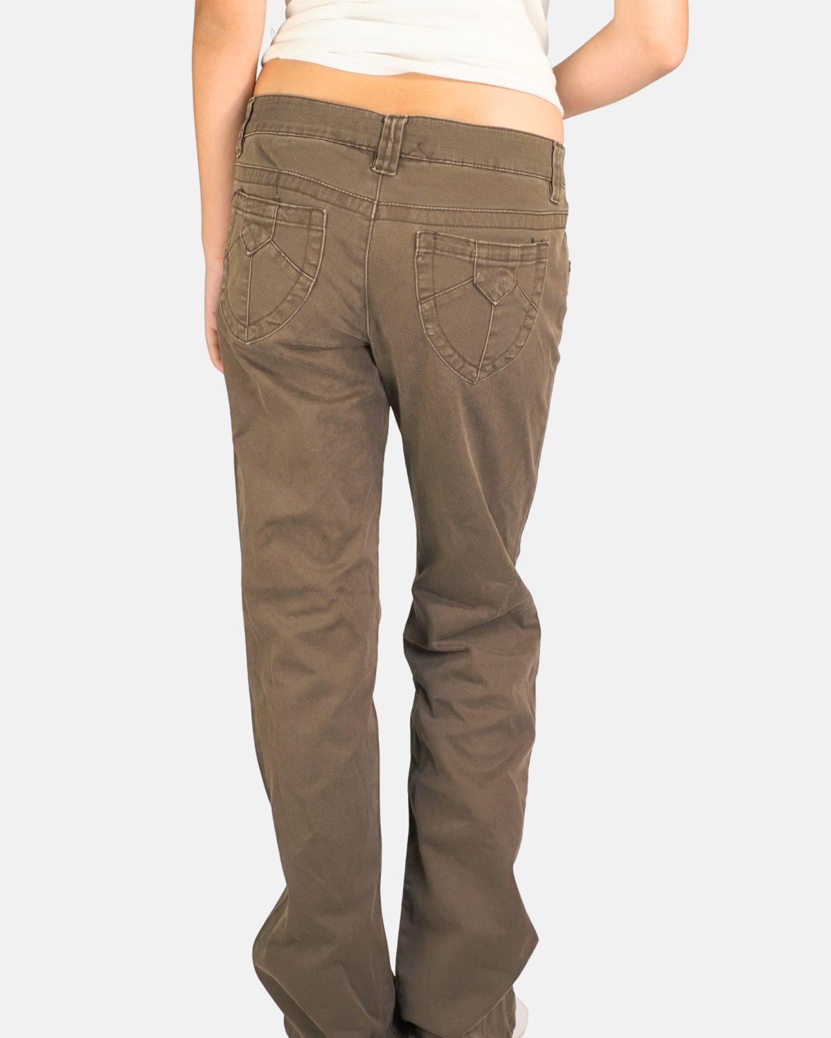 Y2K Brown Low Rise Flared Trousers - Miss Selfridge