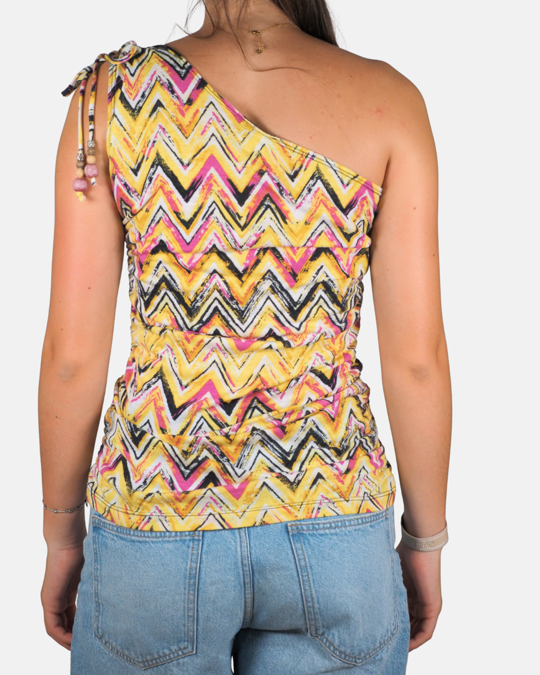One-Shoulder Zigzag Top by Vava Voom Jeans