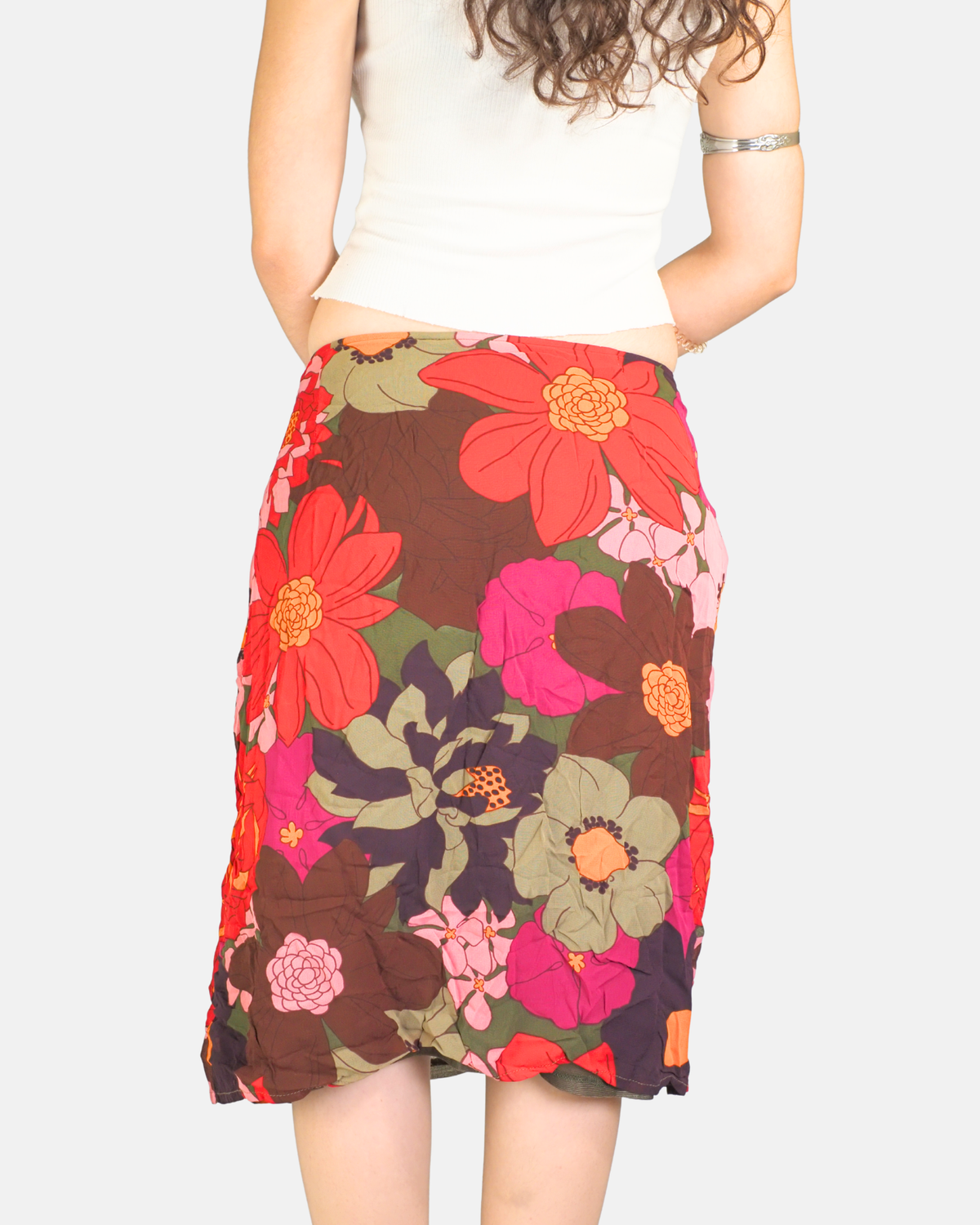 Floral Low Rise Midi Skirt - Hennes