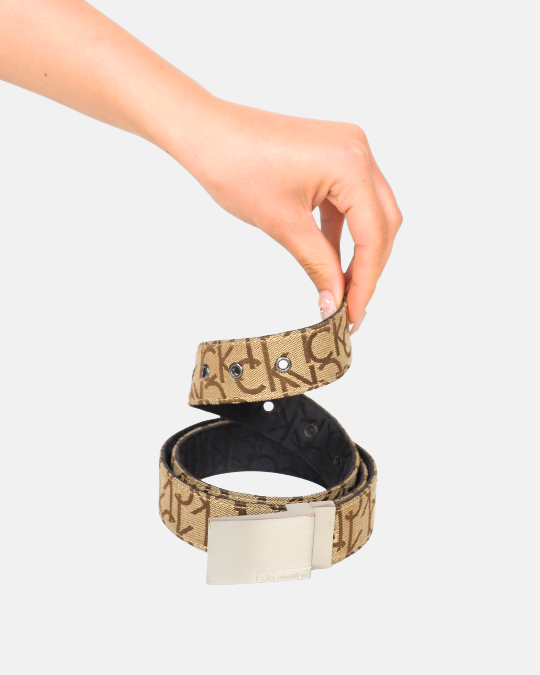 Y2K Calvin Klein Logo Web Belt