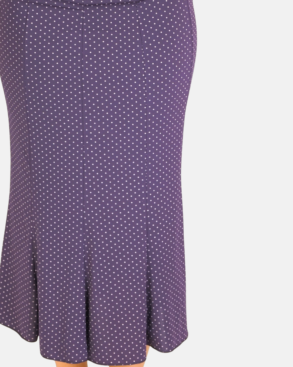 Purple Polka Dot Mermaid Maxi Skirt
