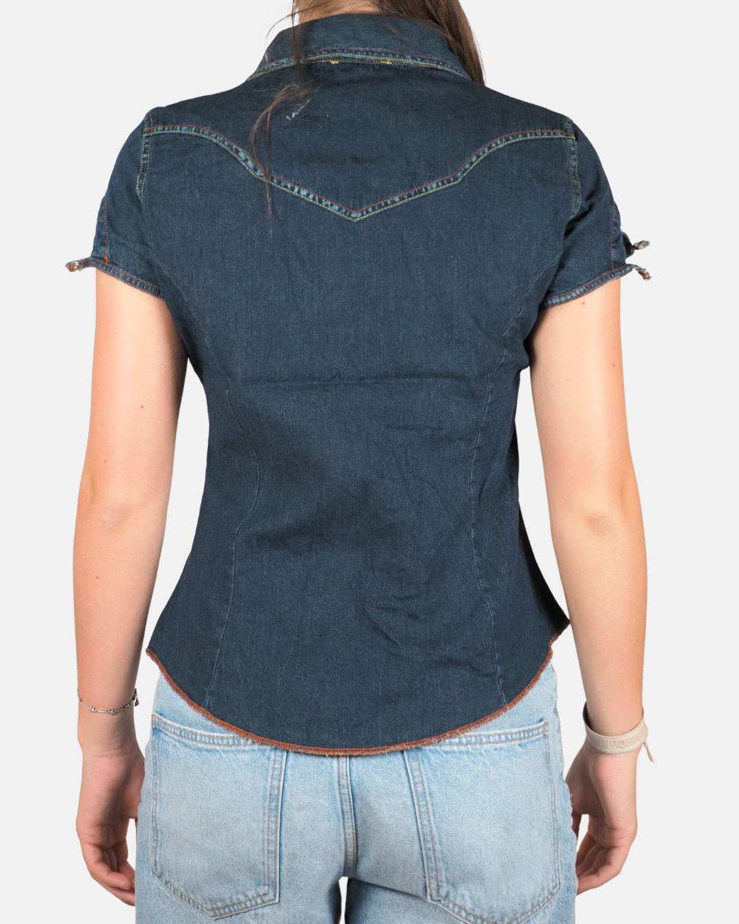 Western Denim Snap Button Shirt