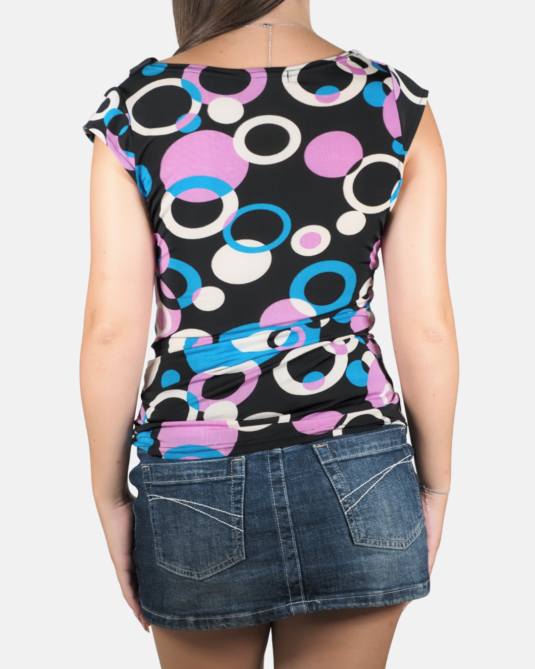 Abstract Print Buckle Top - Sofia