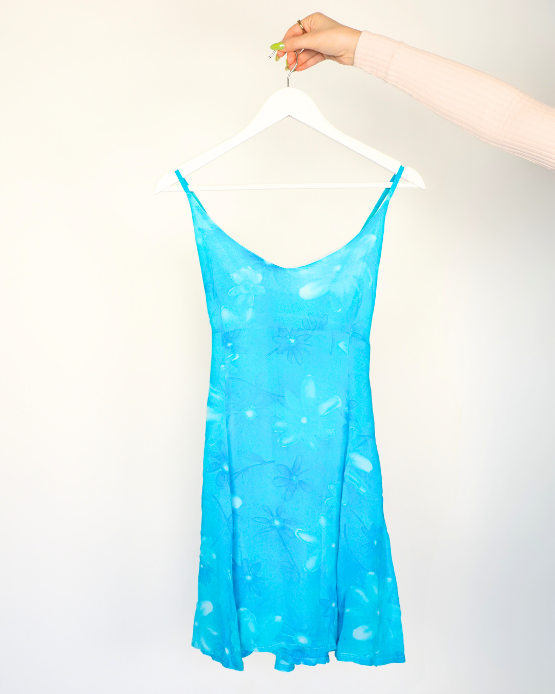 Turquoise  Floral Slip Dress – Nemo