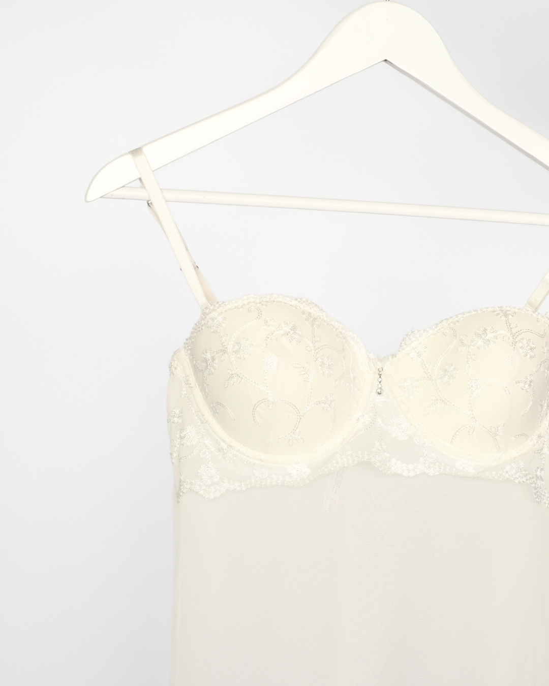 Ivory Lace Bust Slip Dress – Love
