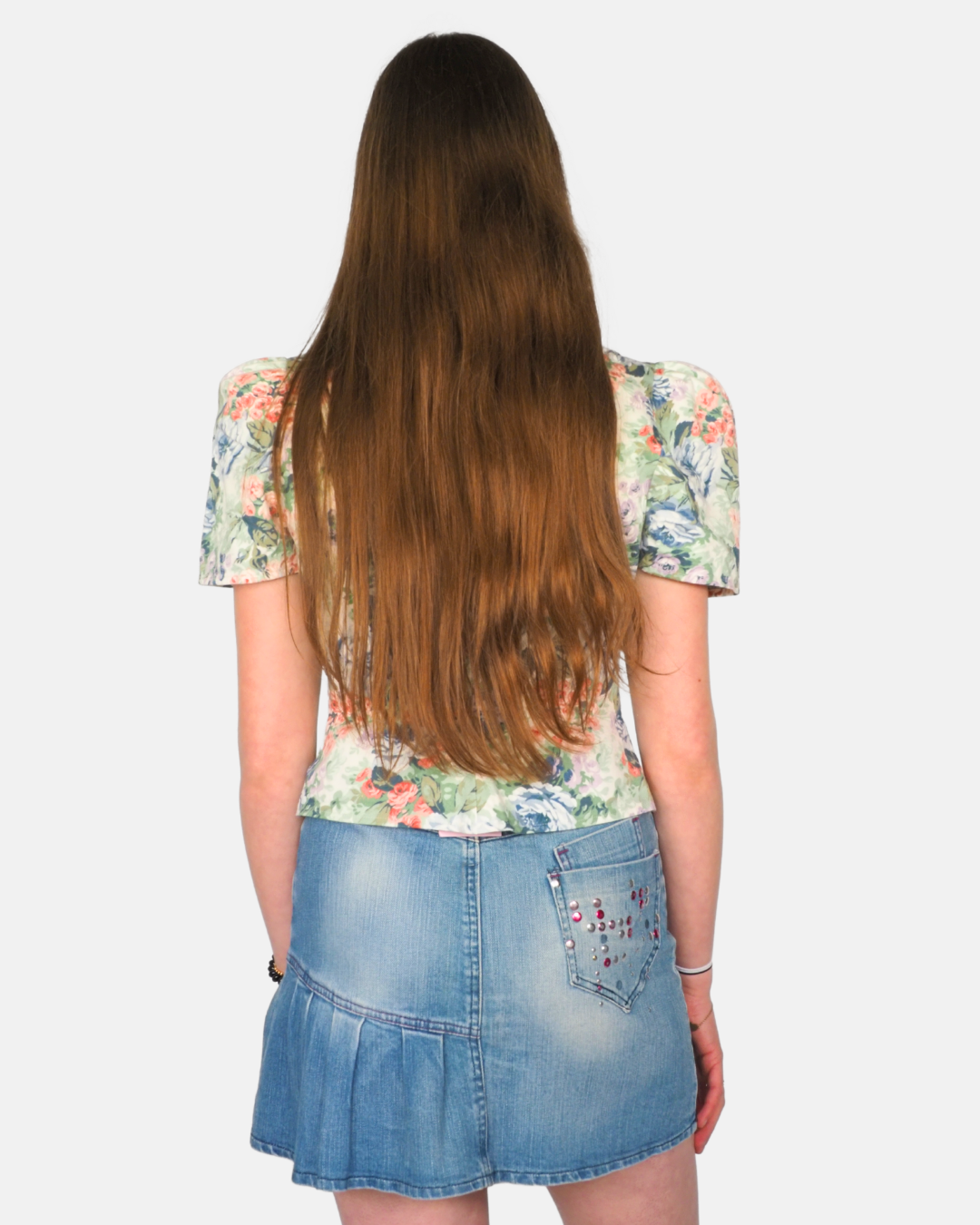 Nabil Green Floral Structured Corset Blouse