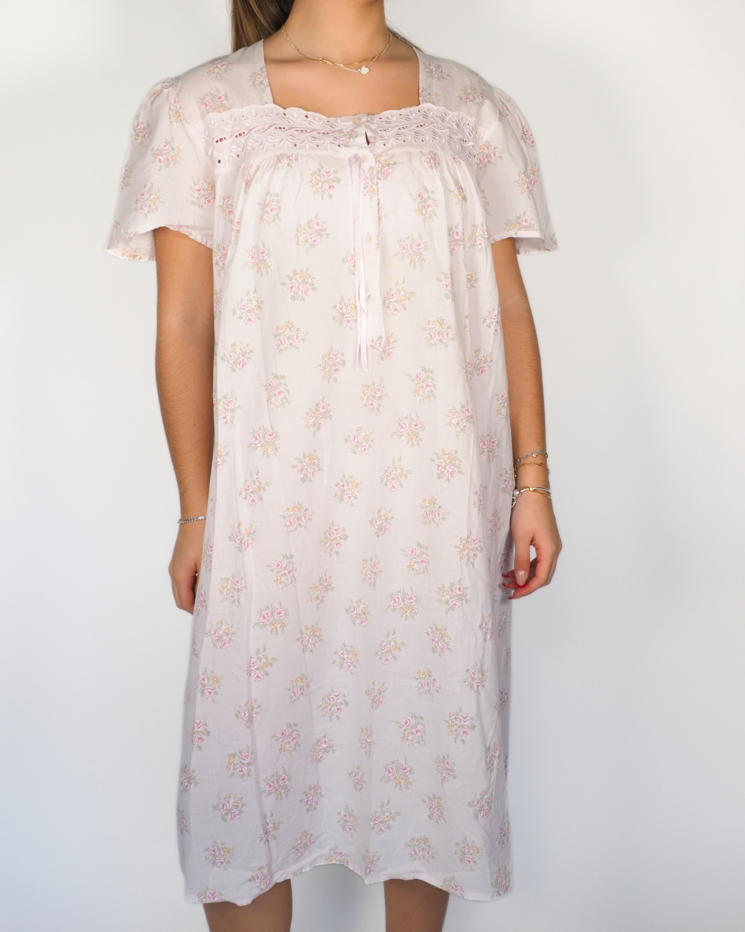 Romantic Floral Nightdress / Cottagecore Midi Dress – Linfleur
