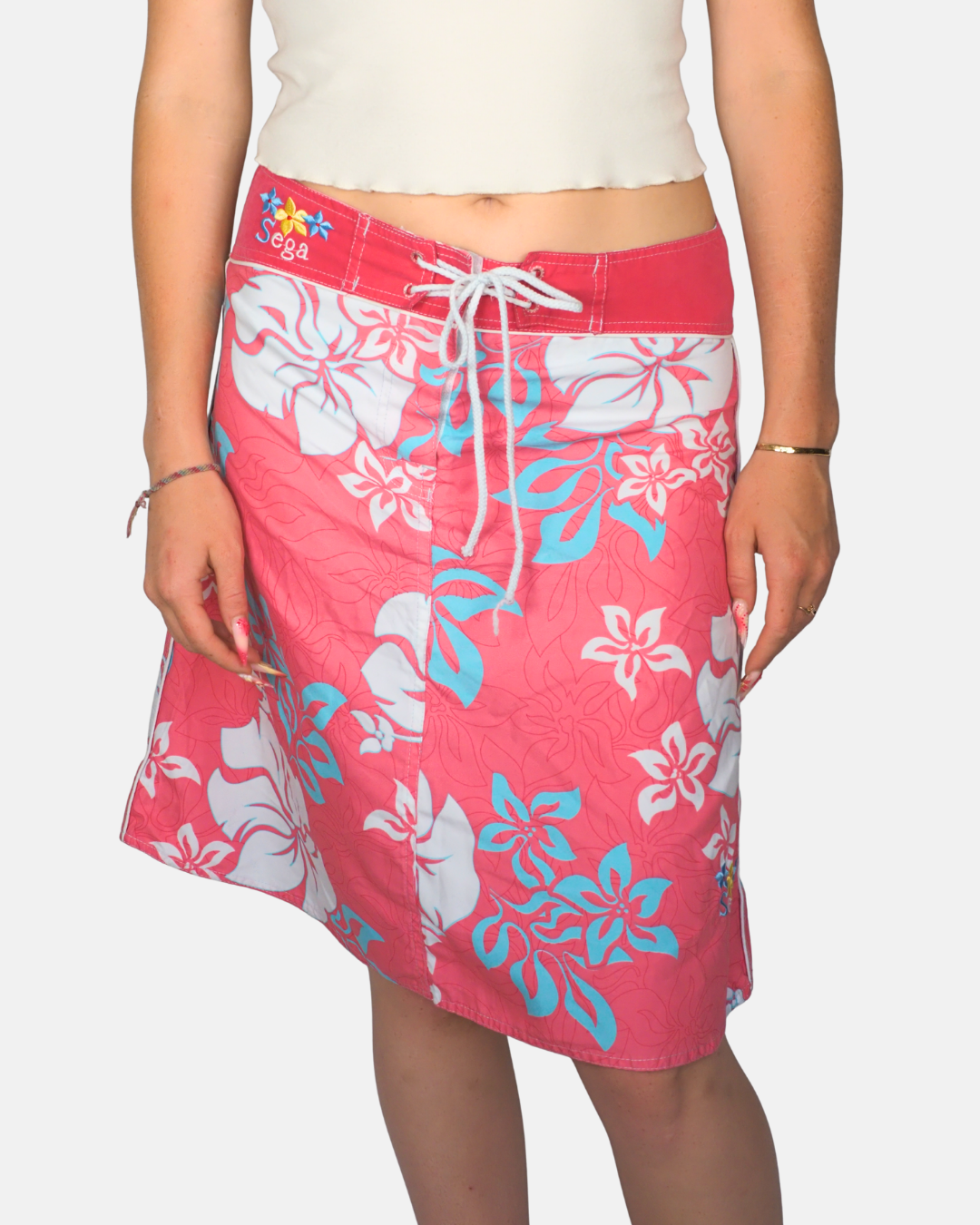 Y2K Tropical Surf Wrap Skirt