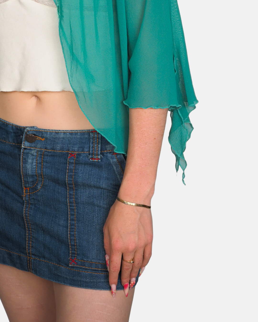 Emerald Green Flowy Cover up