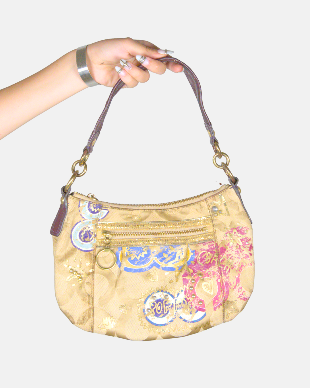 Coach Pop Art Signature Canvas Shoulder Bag