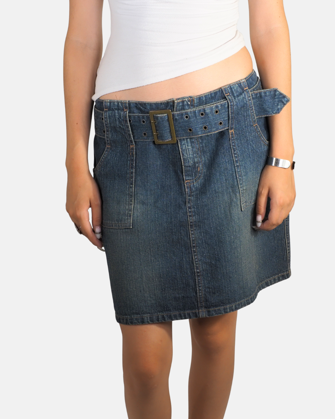 Belted Denim Utility Skirt - Target