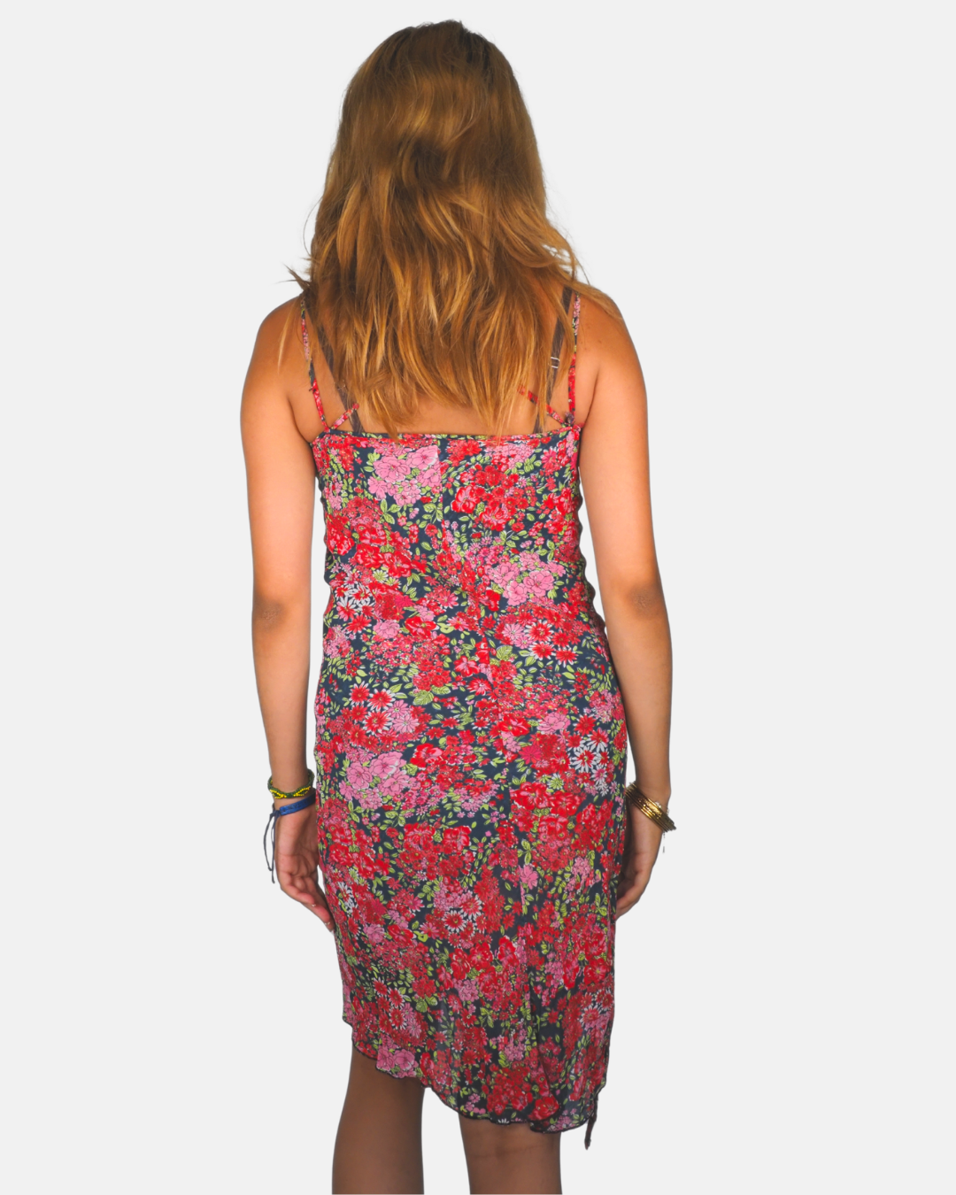 Red Ditsy Floral Phard Mini Mini Dress