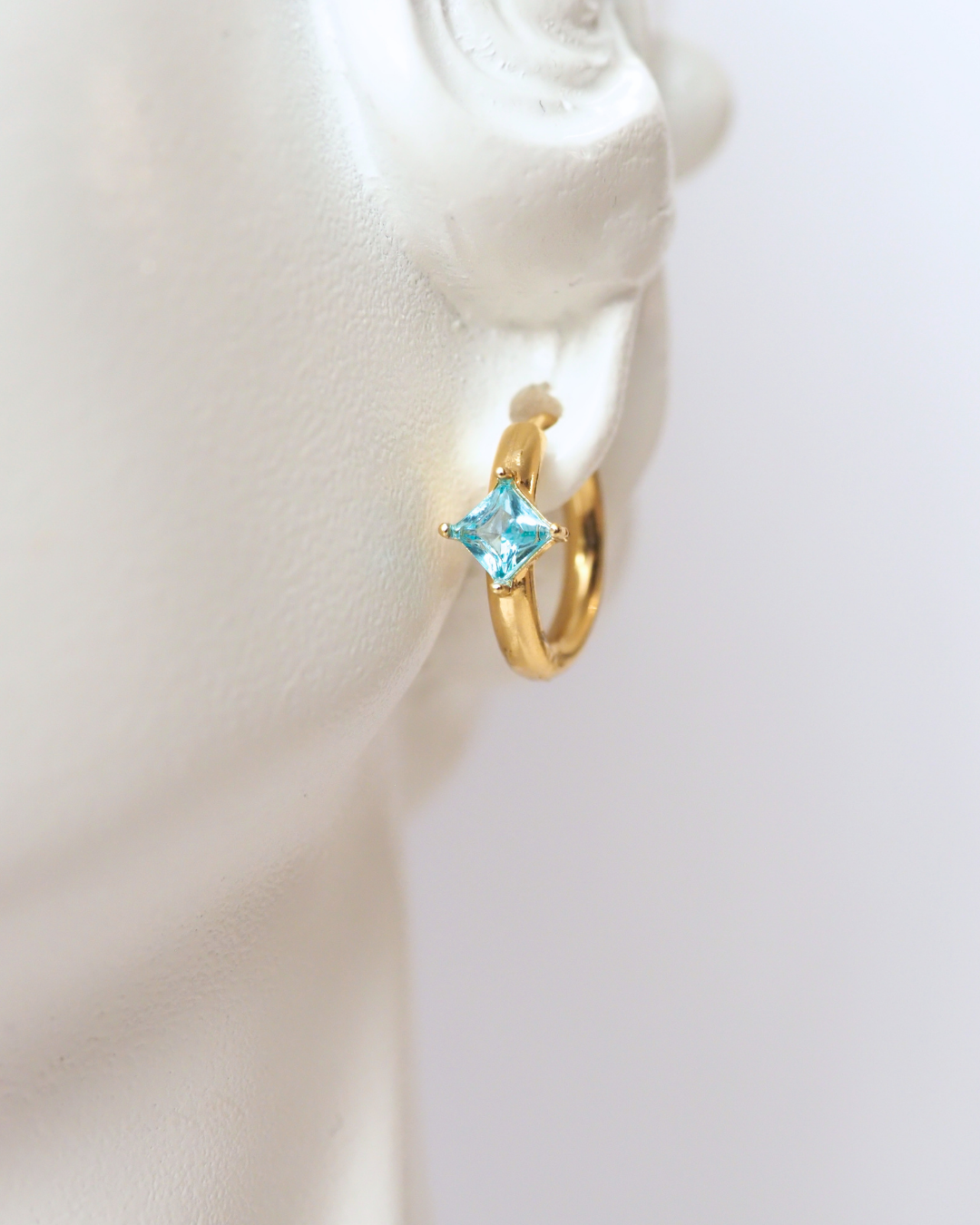 The Possier Earring in Aqua
