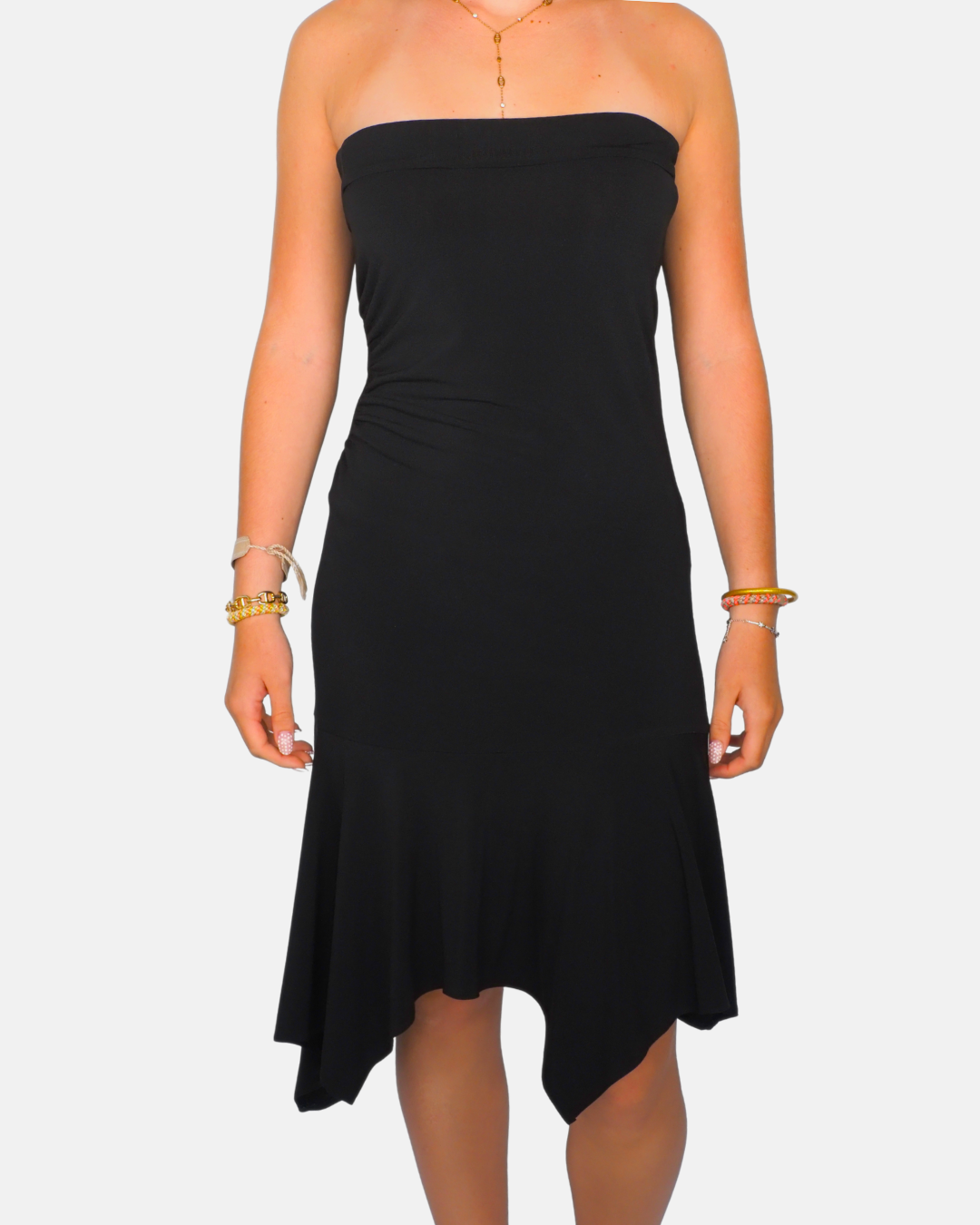 Torero Black Asymmetric Hem Dress