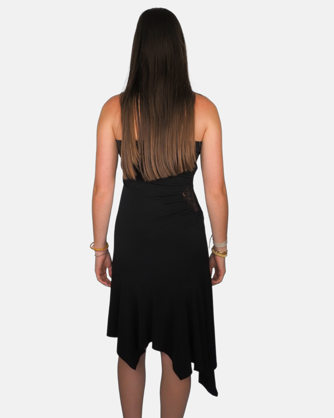 Torero Black Asymmetric Hem Dress
