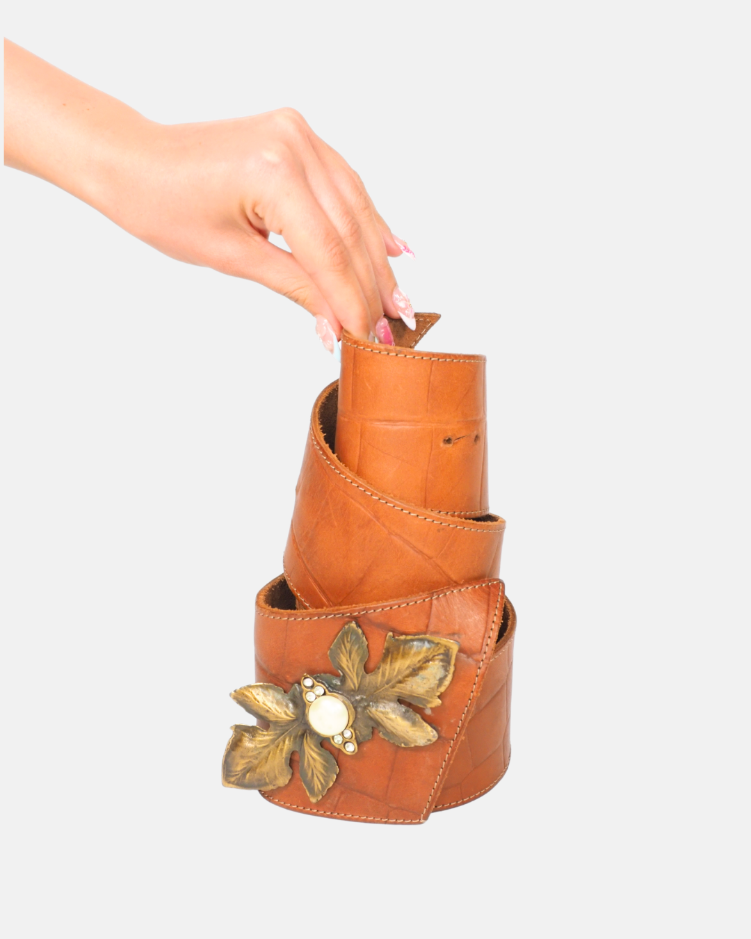 Vintage Floral Buckle Waist Belt